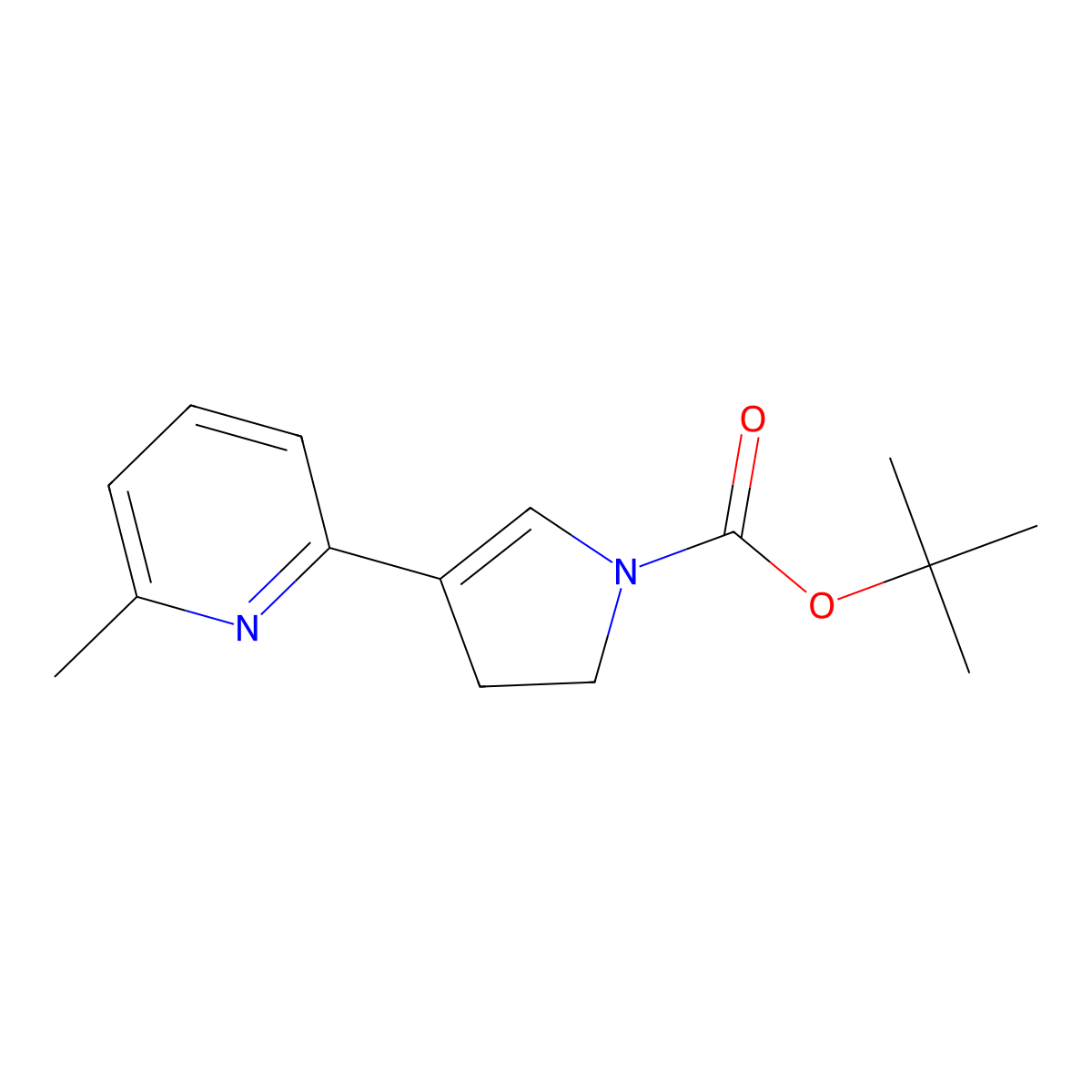 Tert-butyl 2,3-dihydro-4-(6-methylpyridin-2-yl)pyrrole-1-carboxylate molecular structure, CAS 1905484-06-1