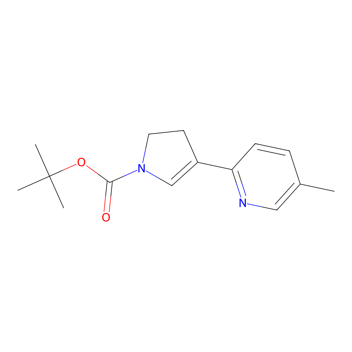 Tert-butyl 2,3-dihydro-4-(5-methylpyridin-2-yl)pyrrole-1-carboxylate molecular structure, CAS 1905484-18-5