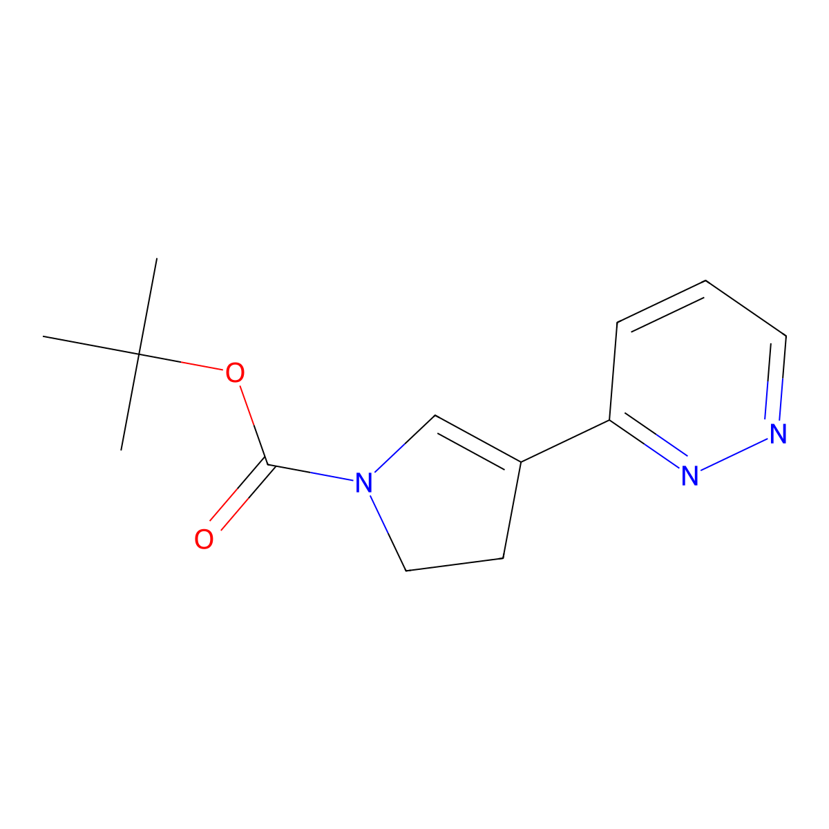 Tert-butyl 2,3-dihydro-4-(pyridazin-3-yl)pyrrole-1-carboxylate molecular structure, CAS 1905484-21-0
