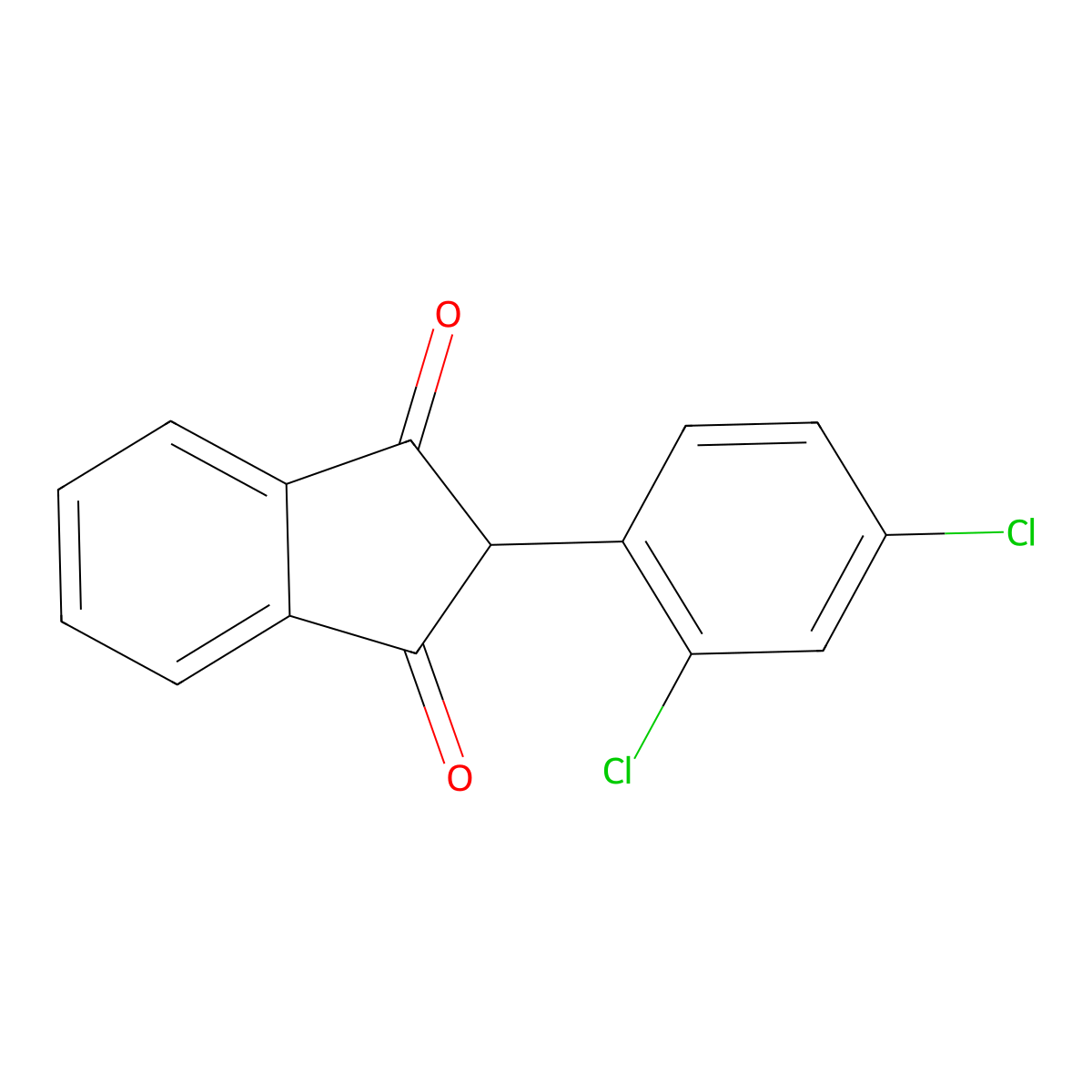 2-(2,4-dichlorophenyl)-1H-indene-1,3(2H)-dione molecular structure, CAS 19055-67-5