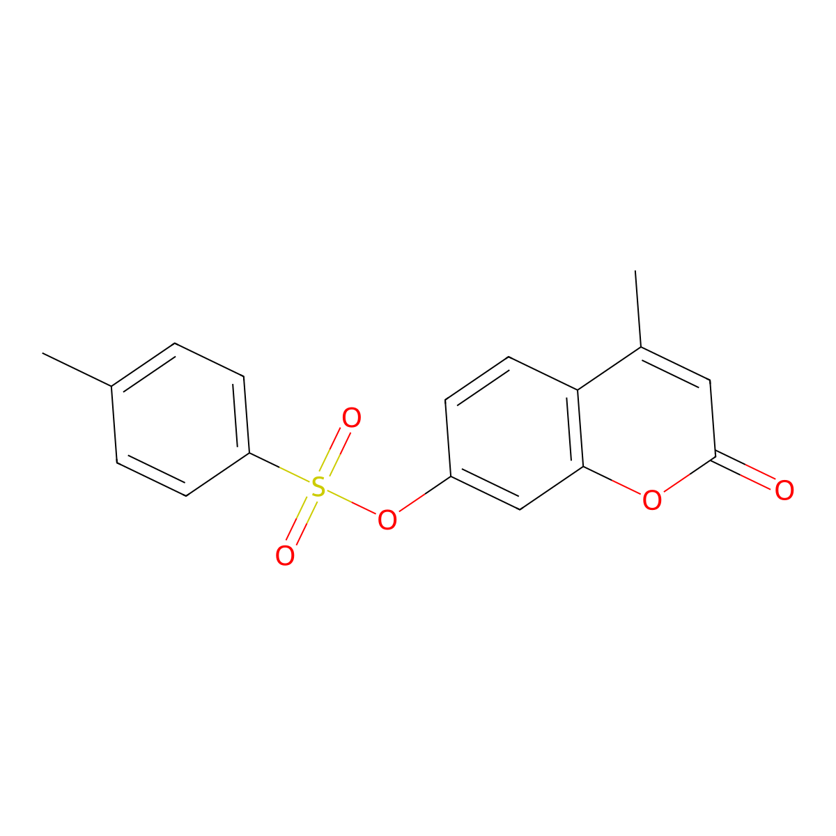 4-Methyl-2-oxo-2H-chromen-7-yl 4-methylbenzenesulfonate molecular structure, CAS 19055-87-9