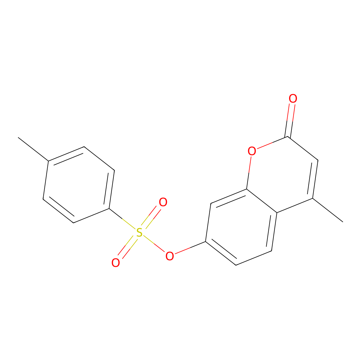 4-Methyl-2-oxo-2H-chromen-7-yl 4-methylbenzenesulfonate molecular structure, CAS 19055-87-9