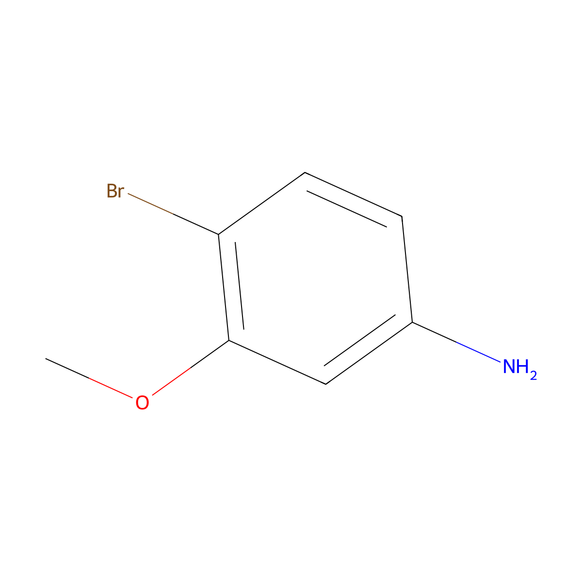 4-Bromo-3-methoxyaniline molecular structure, CAS 19056-40-7