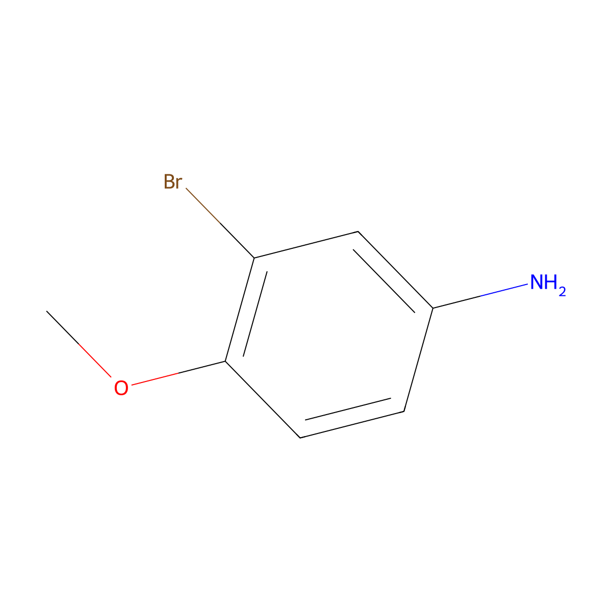3-Bromo-4-methoxyaniline molecular structure, CAS 19056-41-8