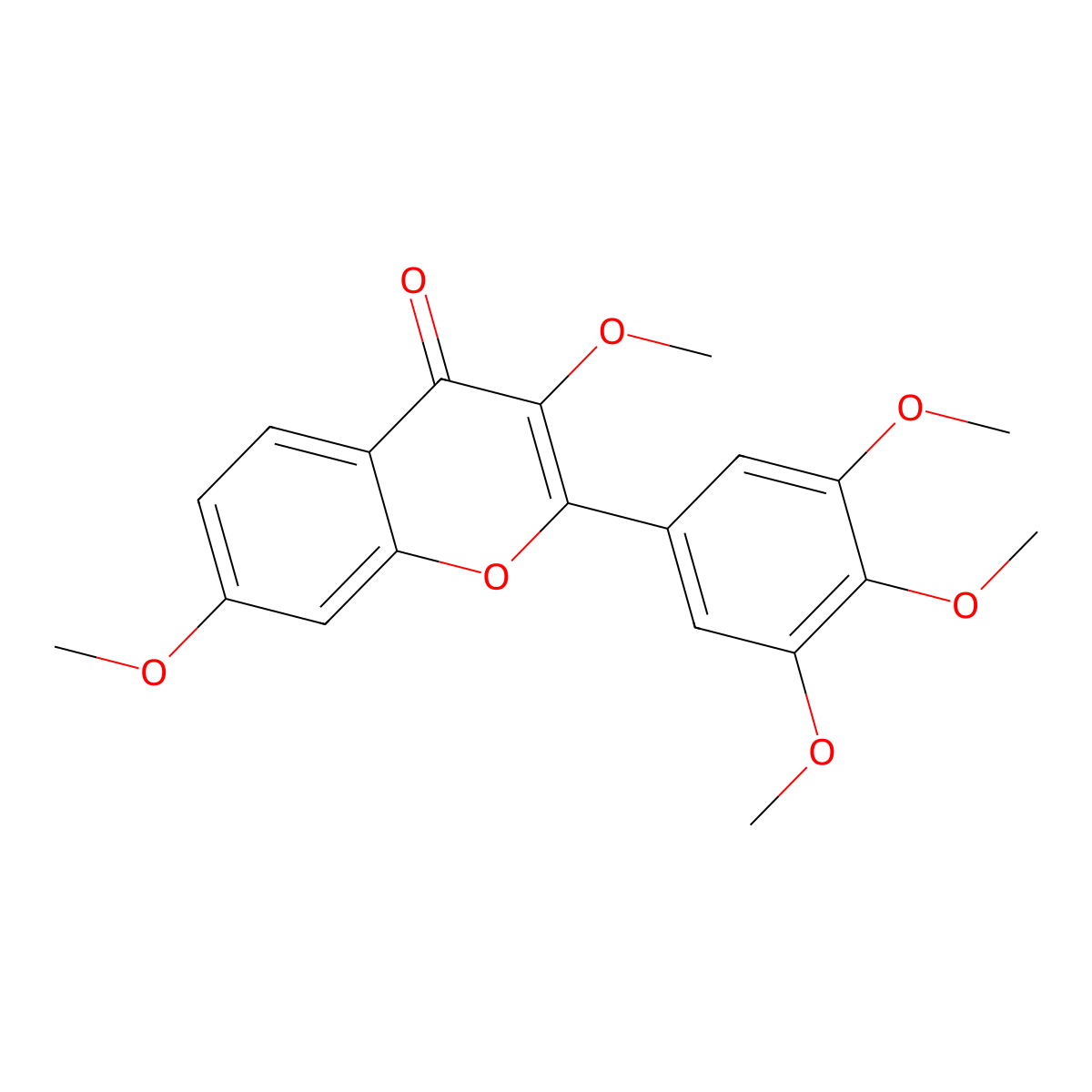 3,7,3',4',5'-Pentamethoxyflavone molecular structure, CAS 19056-76-9