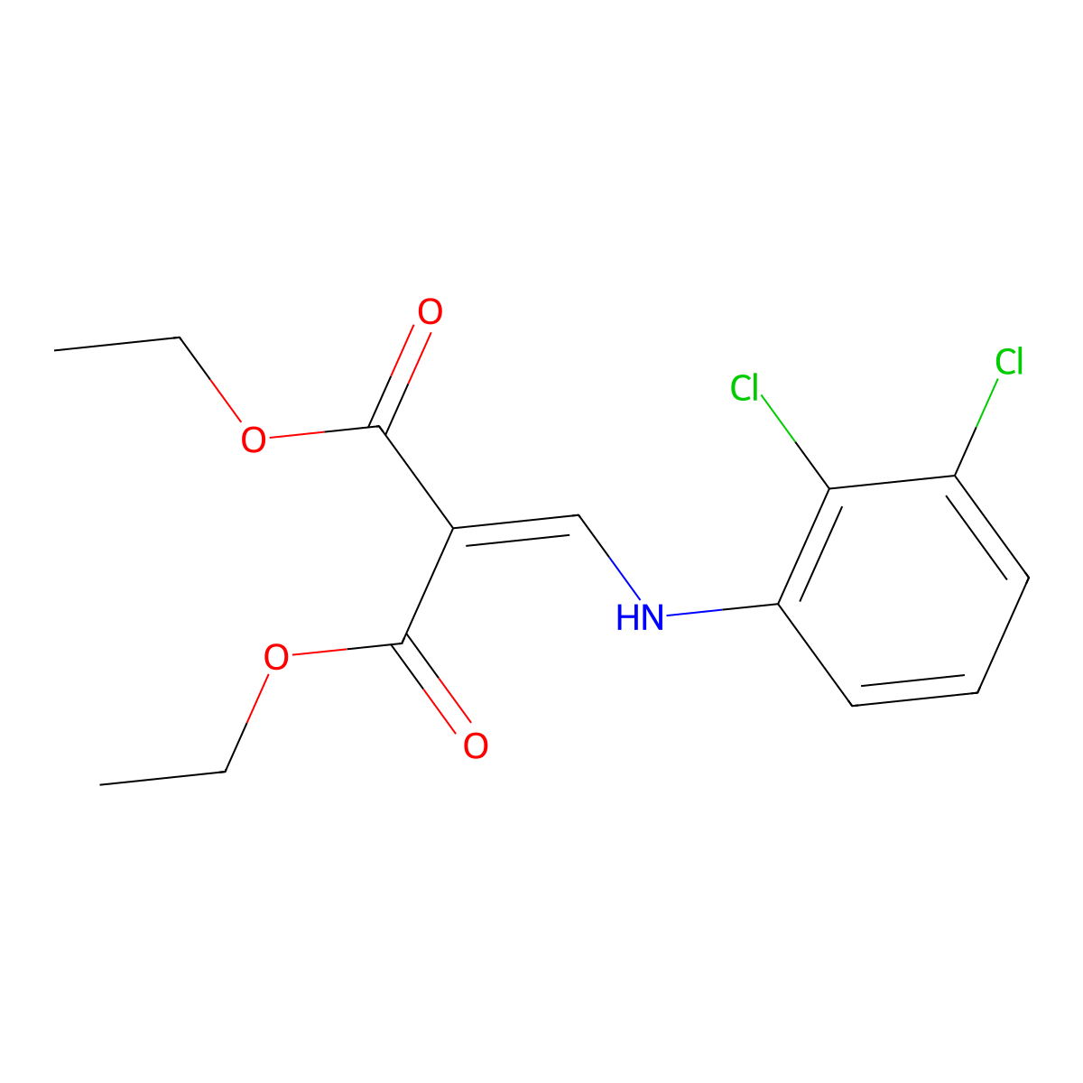 Diethyl 2-[(2,3-dichloroanilino)methylene]malonate molecular structure, CAS 19056-80-5