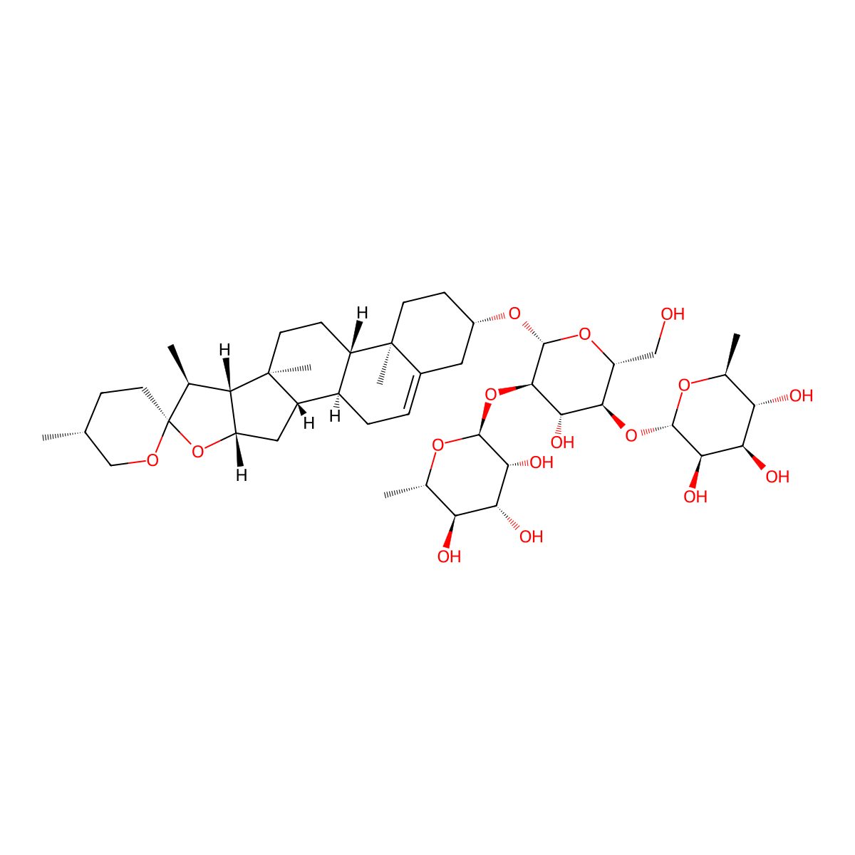 (+)-Dioscin molecular structure, CAS 19057-60-4