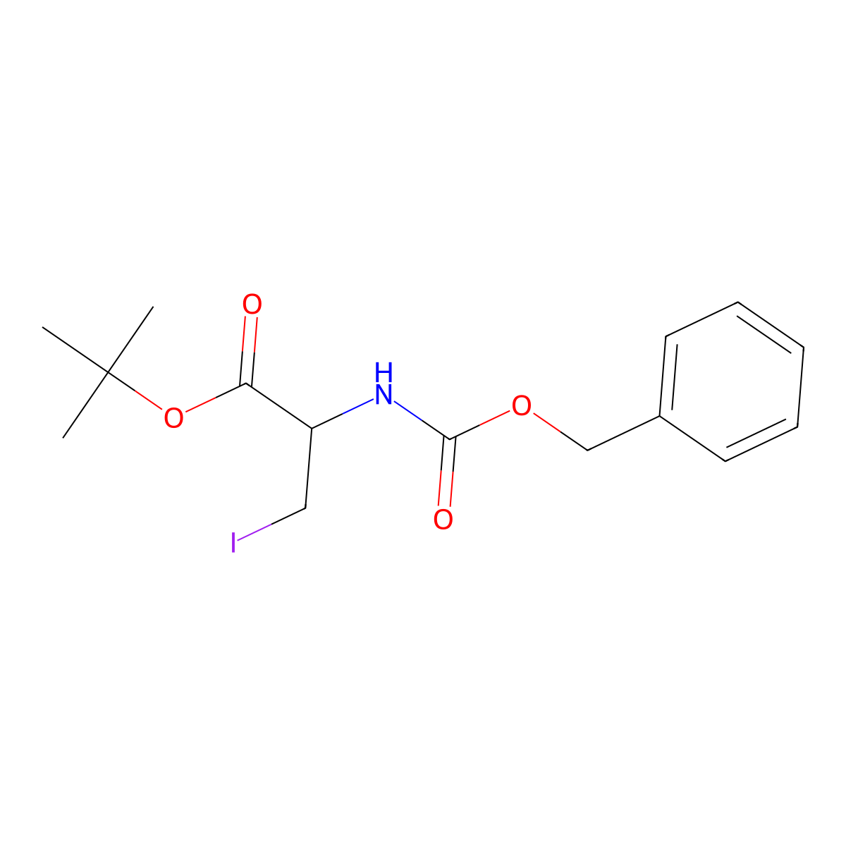 N-Cbz-3-iodo-L-alanine tert-butyl ester molecular structure, CAS 190579-73-8