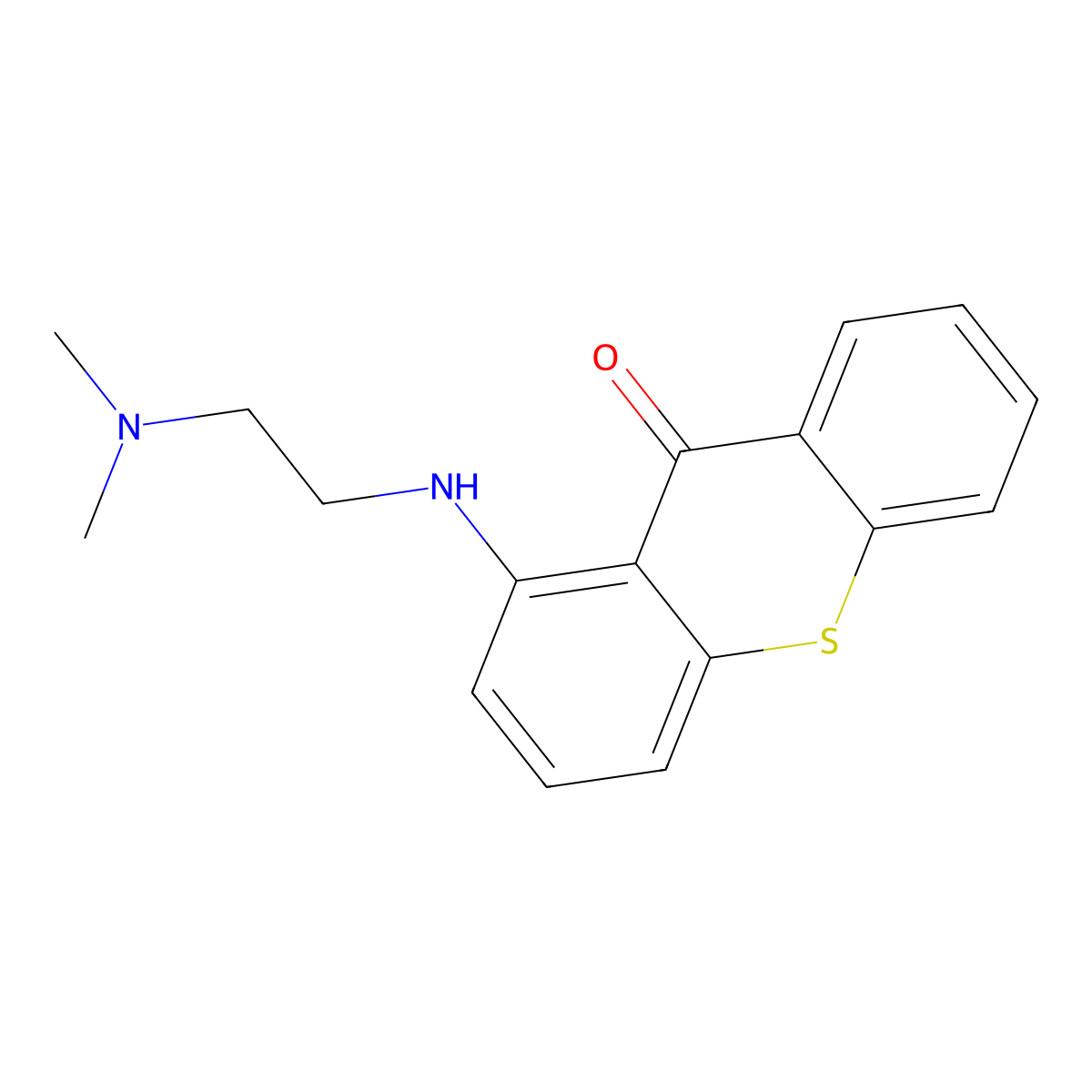 1-[[2-(Dimethylamino)ethyl]amino]-9H-thioxanthen-9-one molecular structure, CAS 19058-08-3