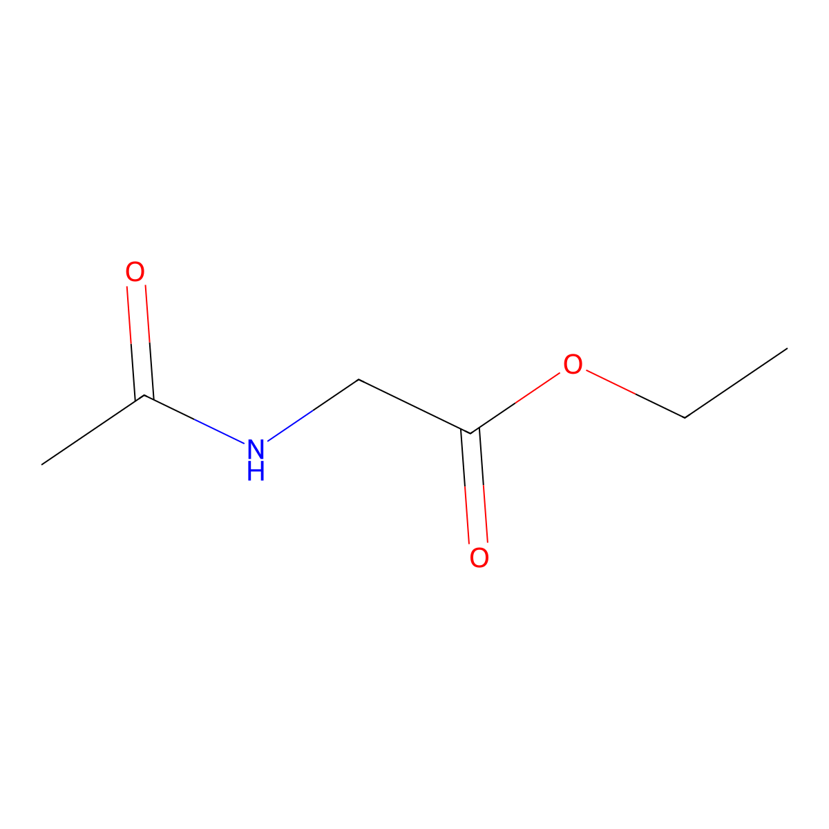 Ethyl acetamidoacetate molecular structure, CAS 1906-82-7