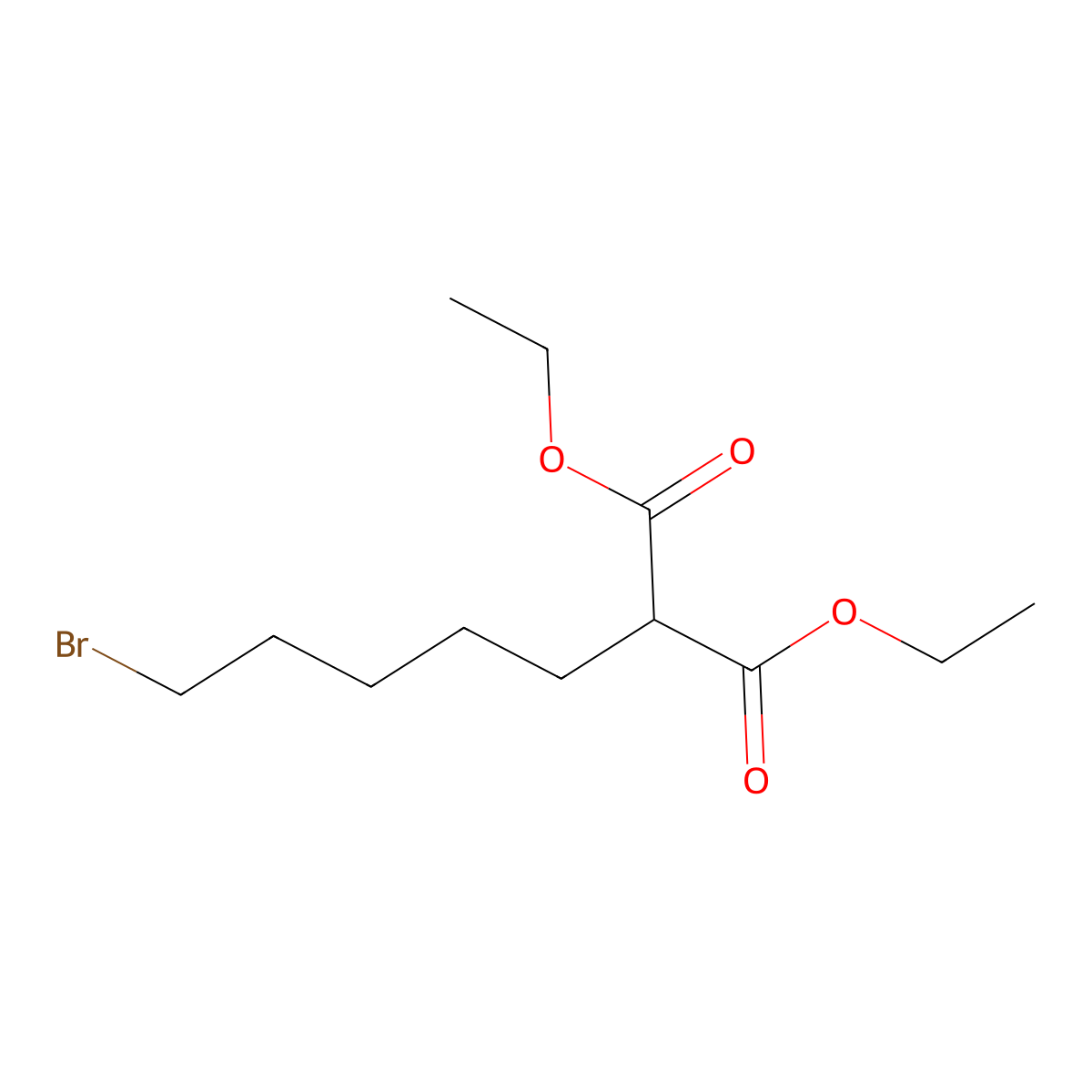 Diethyl (5-bromopentyl)propanedioate molecular structure, CAS 1906-95-2