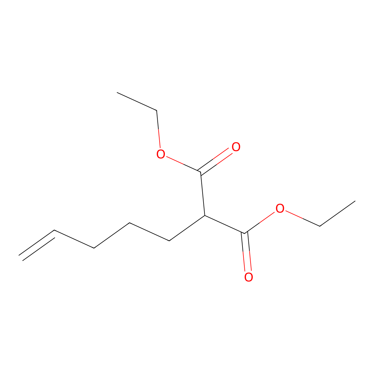 Diethyl 2-pent-4-enylpropanedioate molecular structure, CAS 1906-96-3