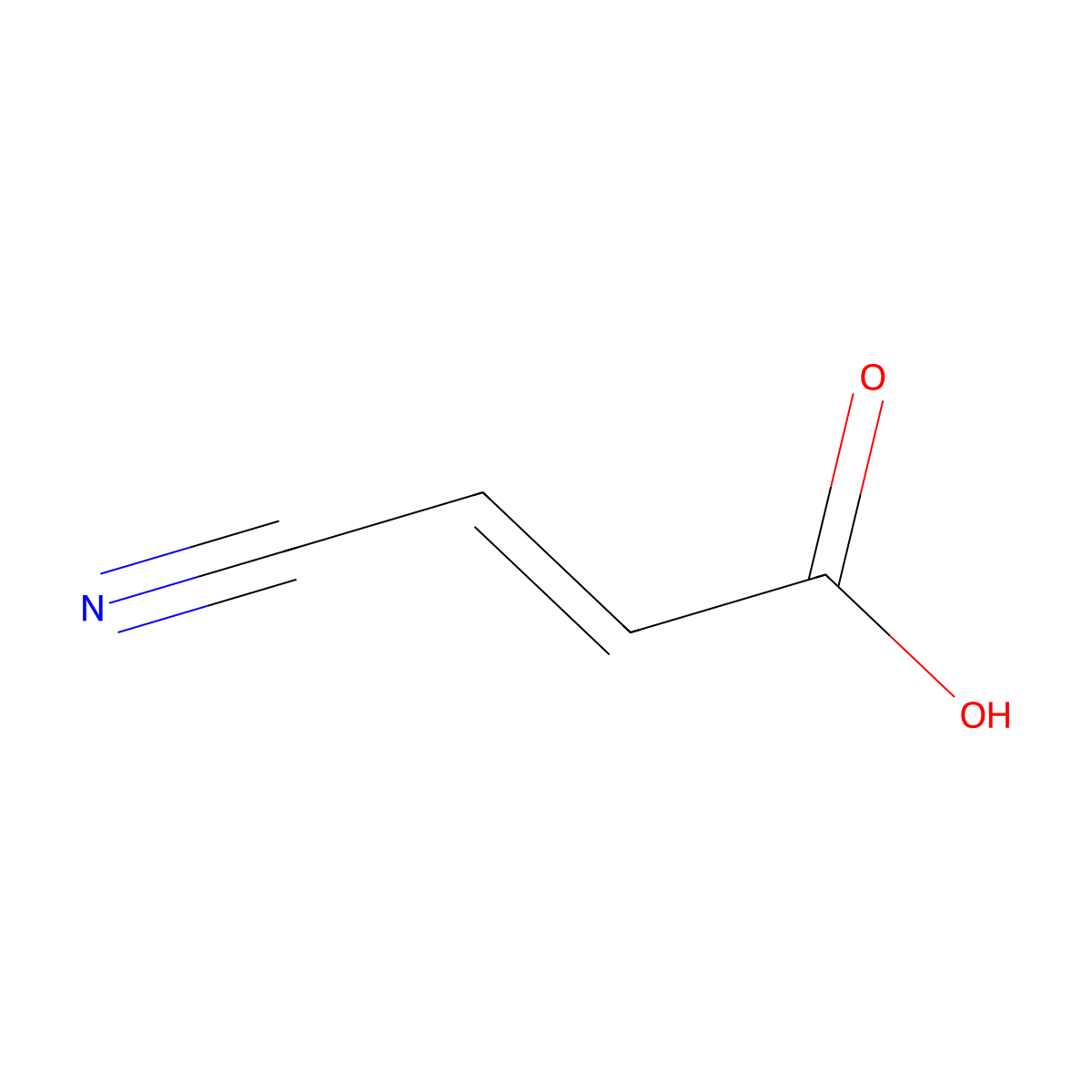 (2E)-3-cyanoprop-2-enoic acid molecular structure, CAS 19060-13-0
