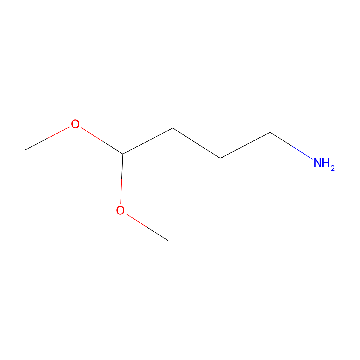 1-Butanamine, 4,4-dimethoxy- molecular structure, CAS 19060-15-2