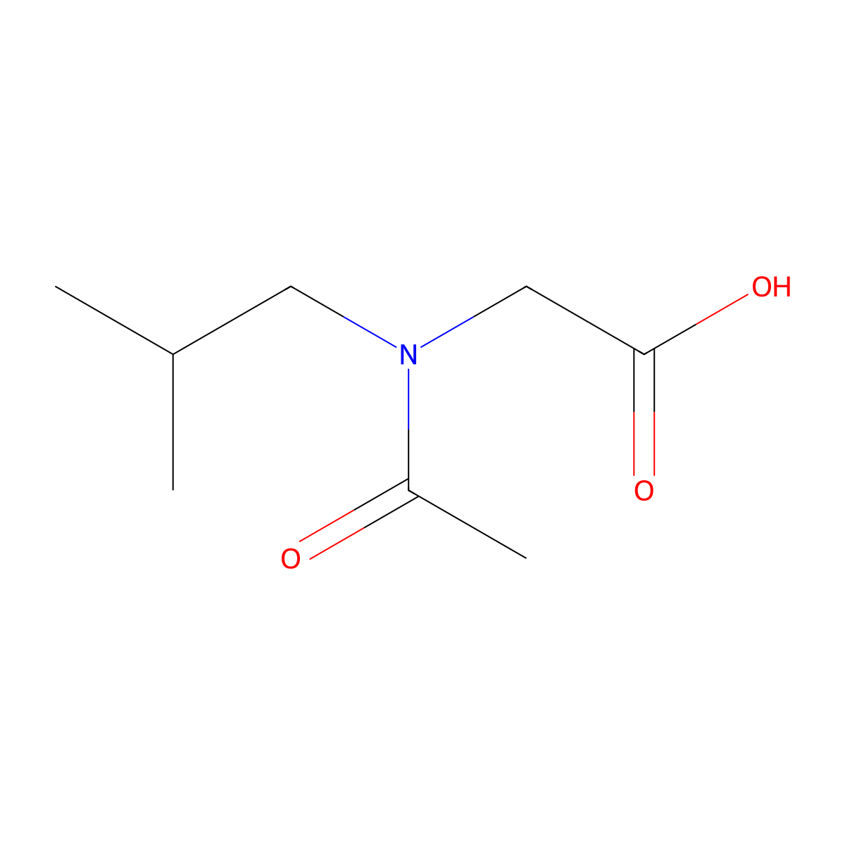 2-[N-(2-methylpropyl)acetamido]acetic acid molecular structure, CAS 190603-04-4