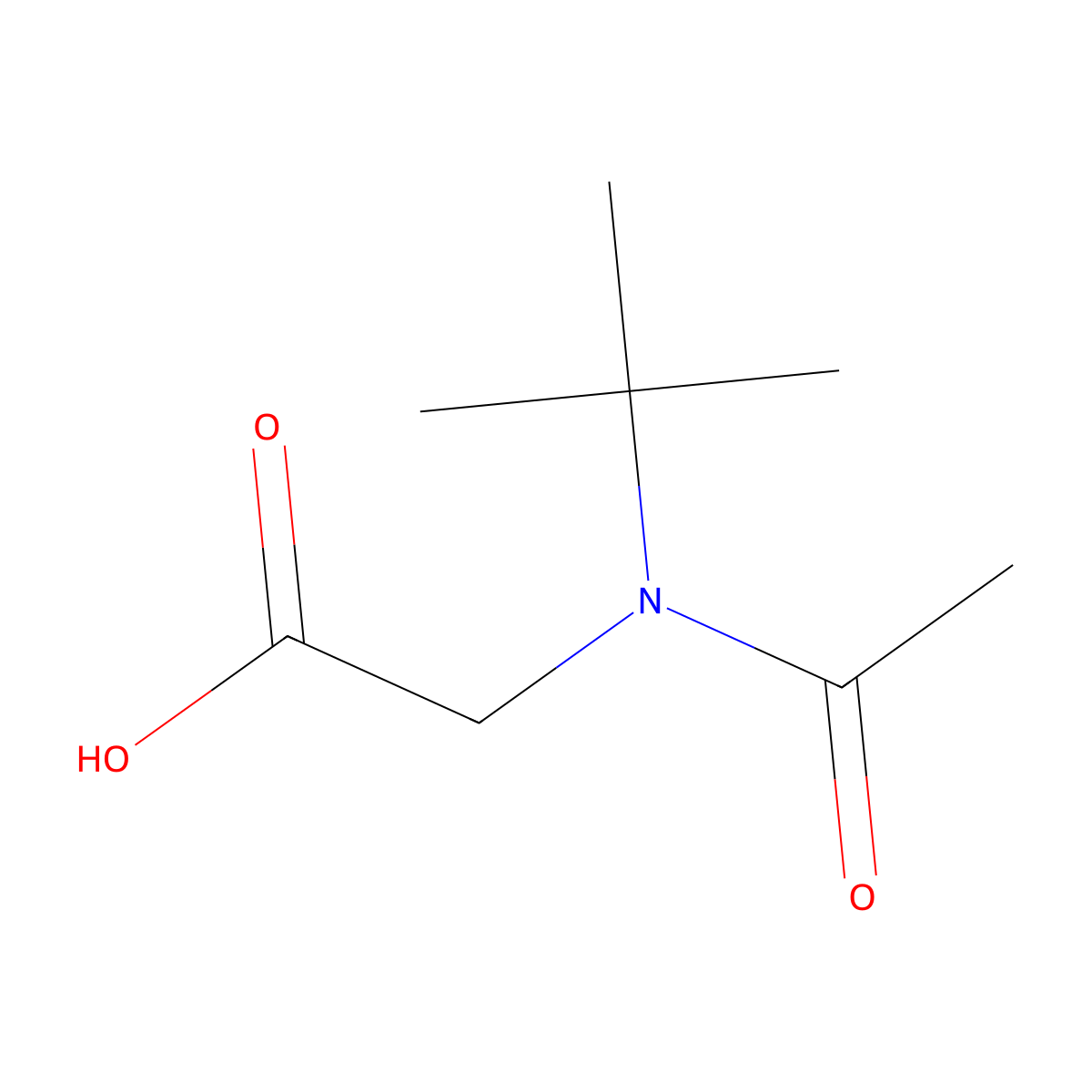 2-(N-tert-butylacetamido)acetic acid molecular structure, CAS 190603-05-5