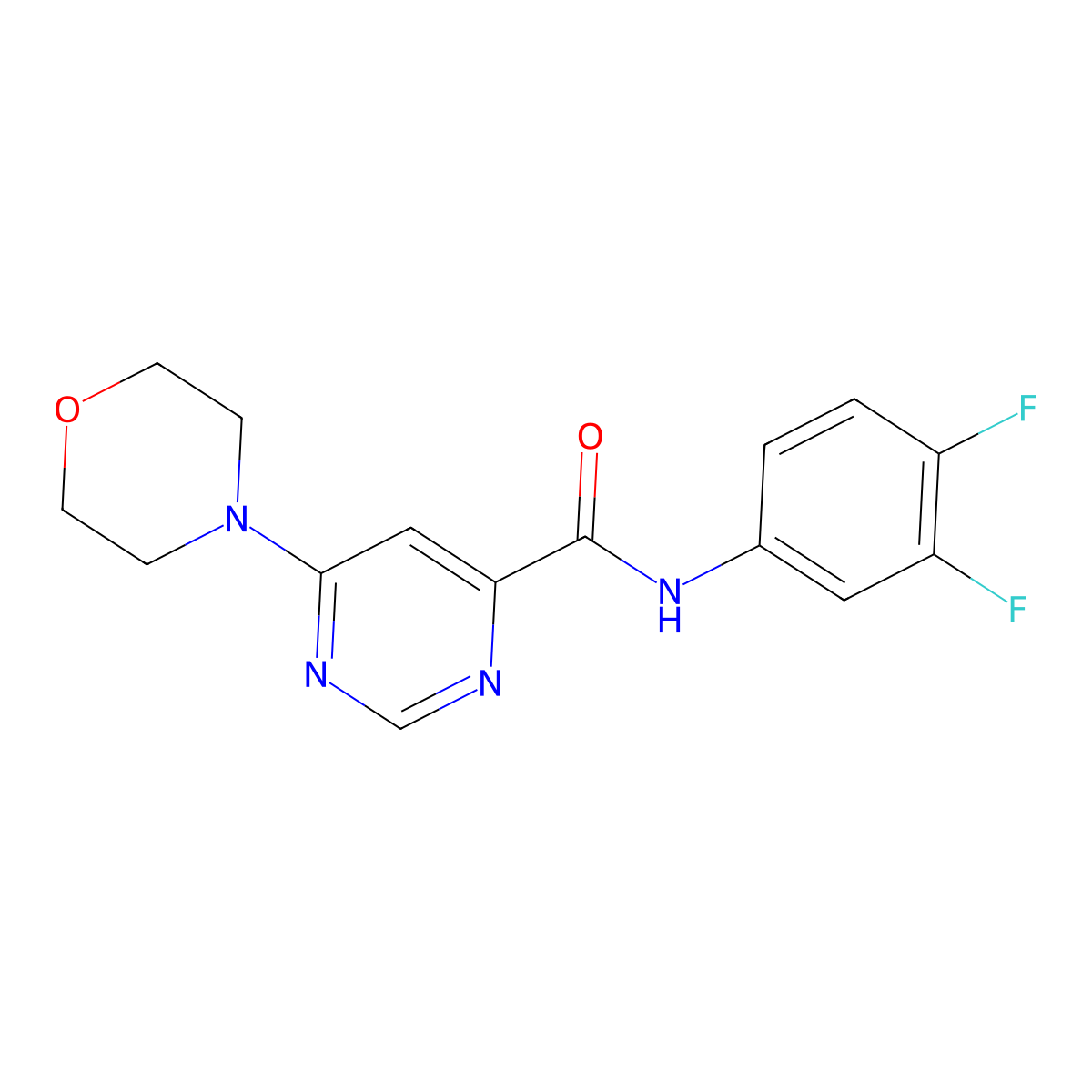 N-(3,4-difluorophenyl)-6-morpholinopyrimidine-4-carboxamide molecular structure, CAS 1906091-09-5