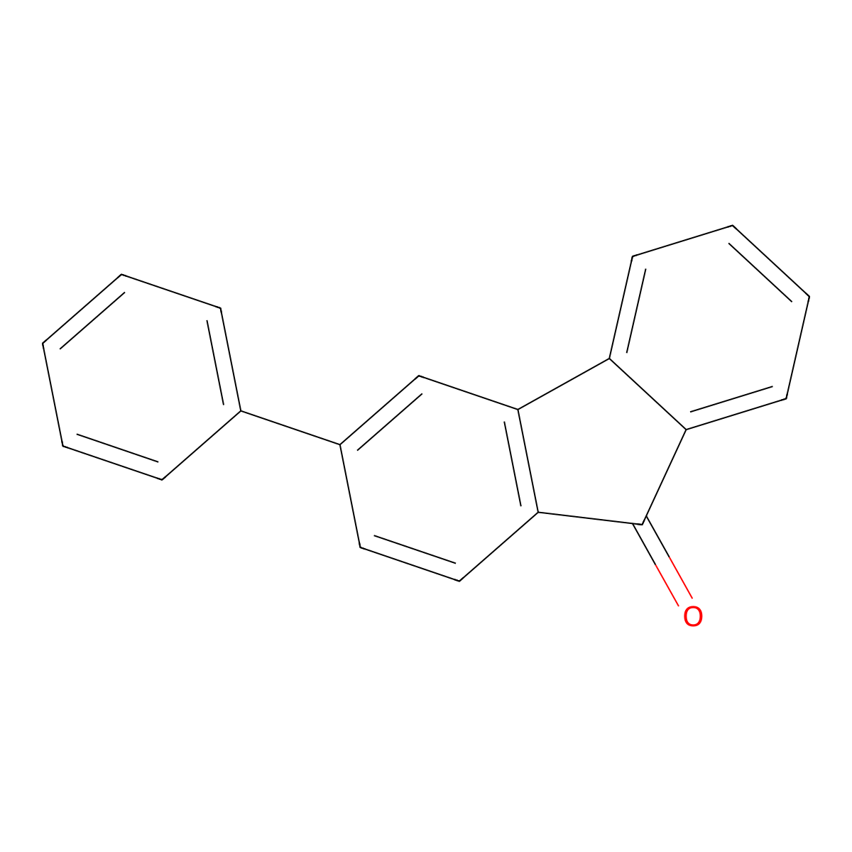 3-Phenyl-9H-fluoren-9-one molecular structure, CAS 19063-39-9