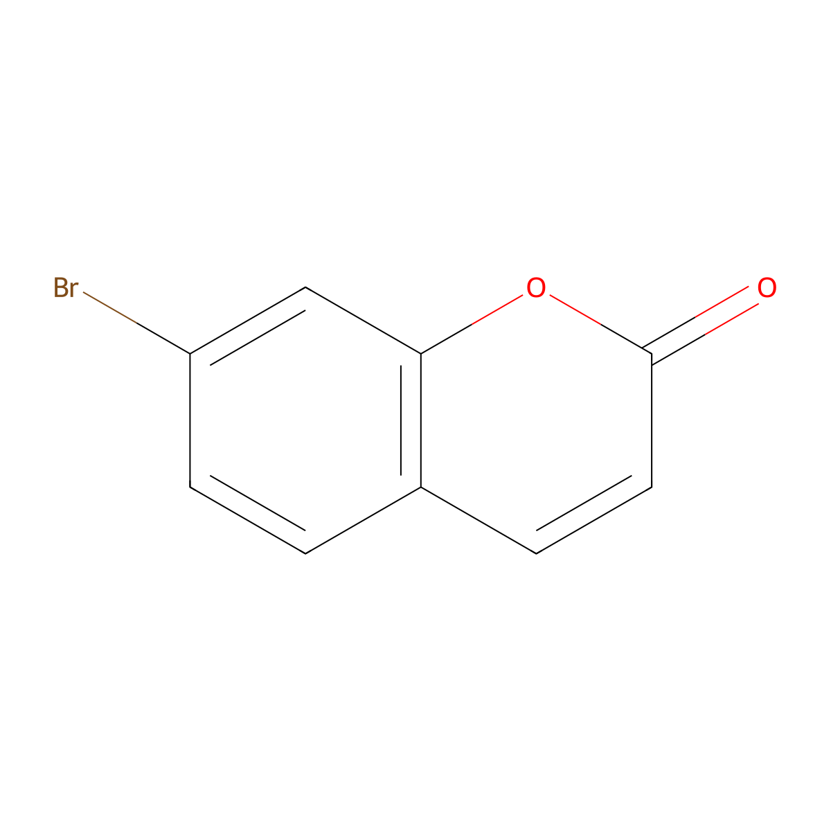 7-Bromo-2H-1-benzopyran-2-one molecular structure, CAS 19063-56-0