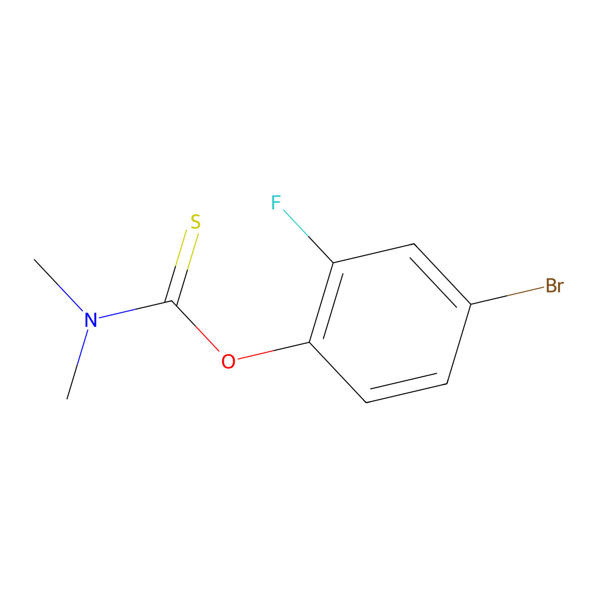 O-(4-Bromo-2-fluorophenyl) dimethylcarbamothioate molecular structure, CAS 190648-99-8