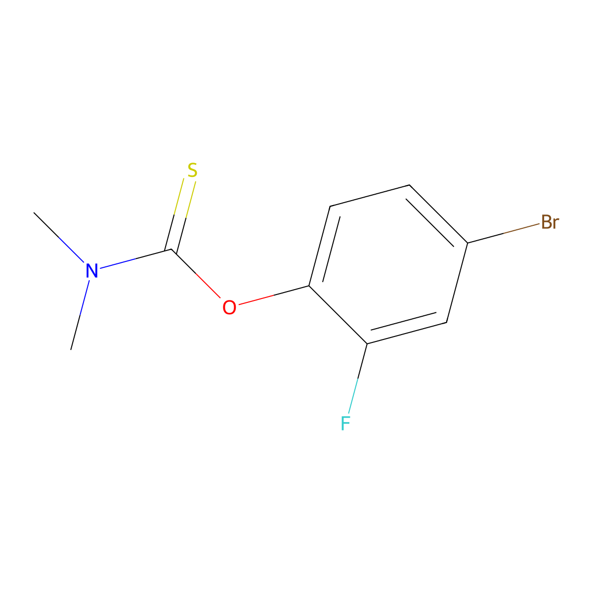 O-(4-Bromo-2-fluorophenyl) dimethylcarbamothioate molecular structure, CAS 190648-99-8