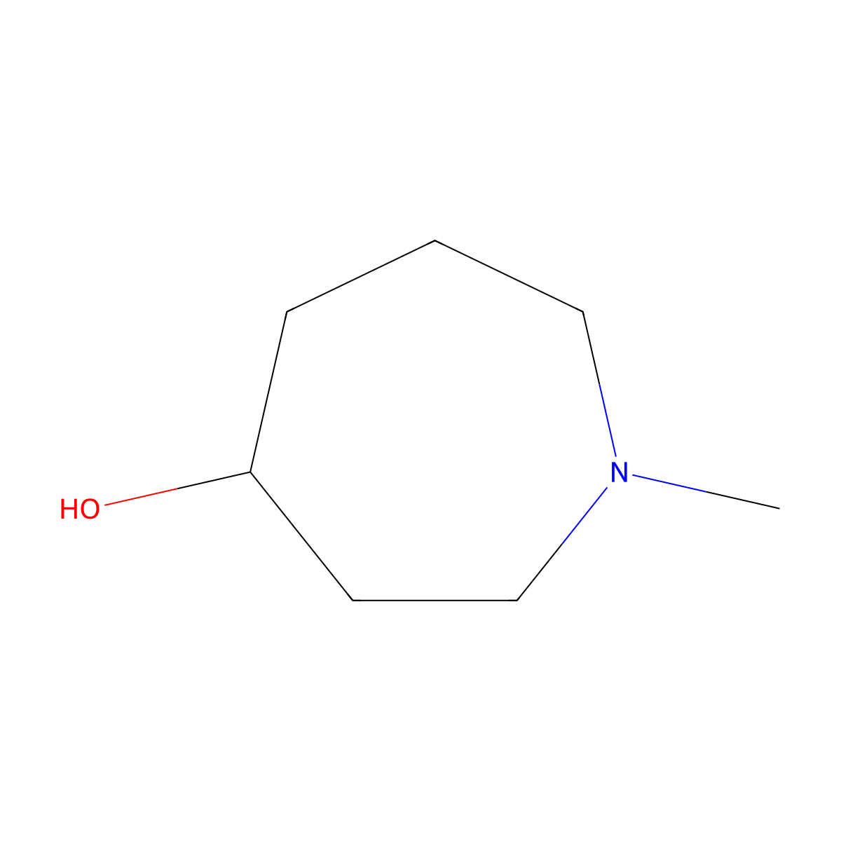 1-Methylazepan-4-ol molecular structure, CAS 19065-49-7