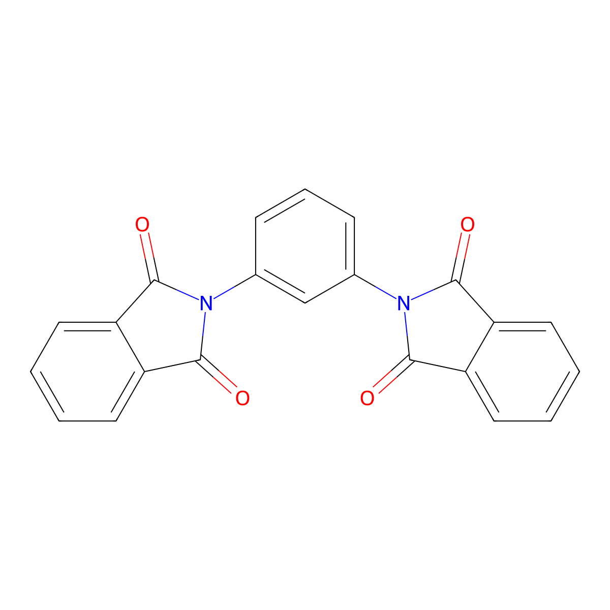 2,2'-(1,3-Phenylene)bis(1H-isoindole-1,3(2H)-dione) molecular structure, CAS 19065-88-4