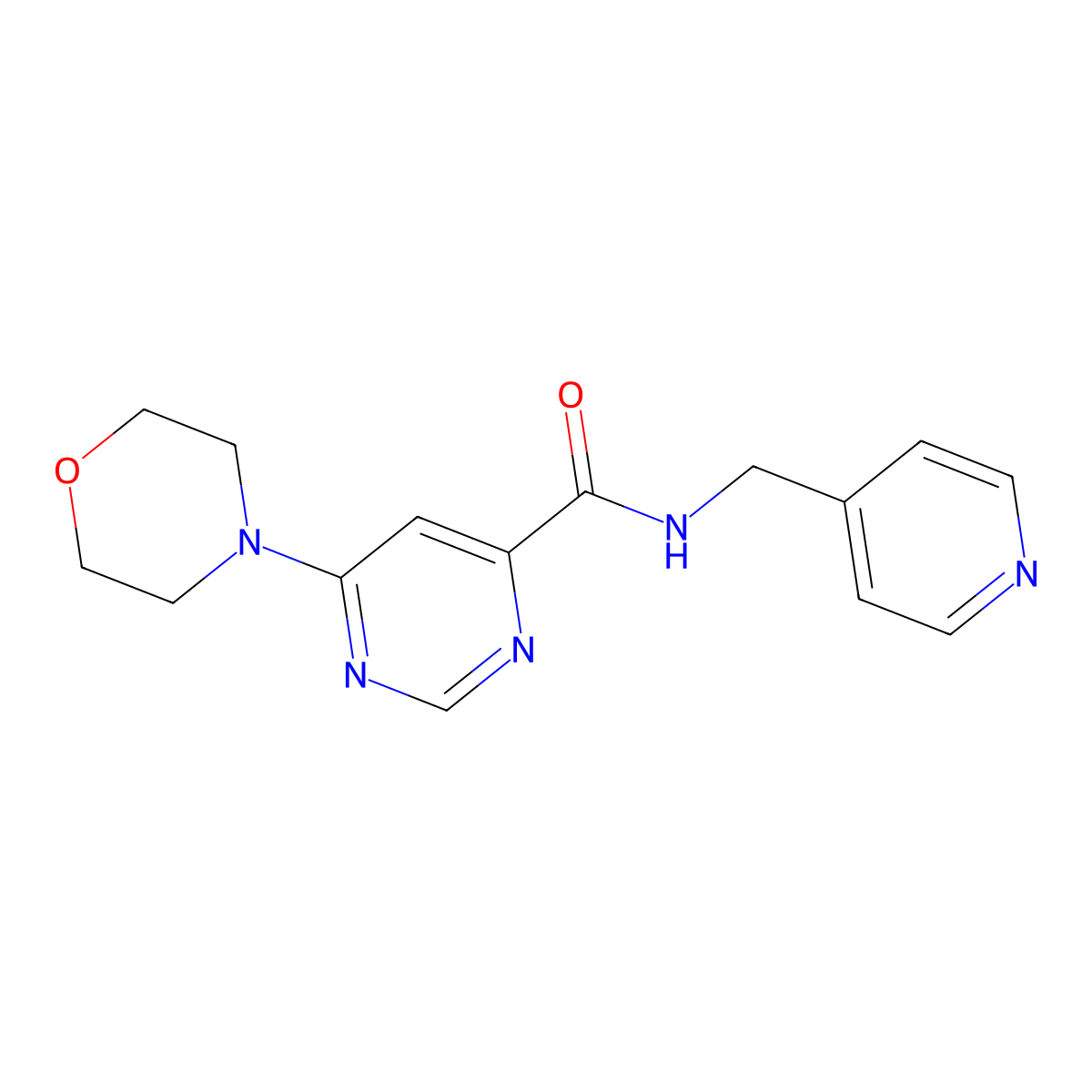 6-morpholino-N-(pyridin-4-ylmethyl)pyrimidine-4-carboxamide molecular structure, CAS 1906529-73-4