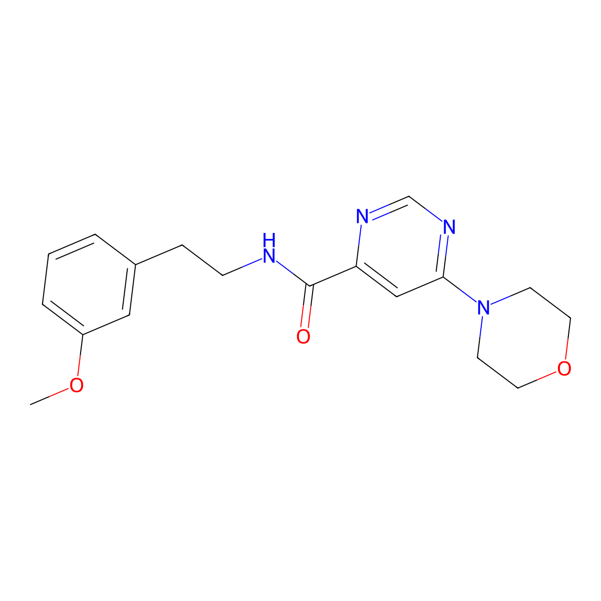N-(3-methoxyphenethyl)-6-morpholinopyrimidine-4-carboxamide molecular structure, CAS 1906530-02-6