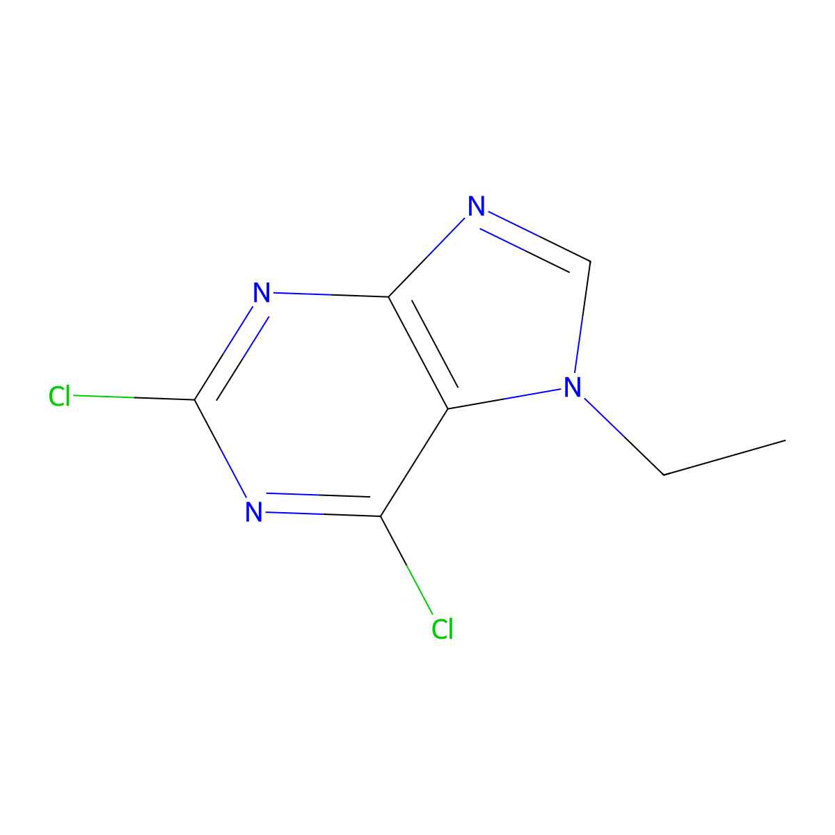 2,6-dichloro-7-ethyl-7H-purine molecular structure, CAS 190654-80-9