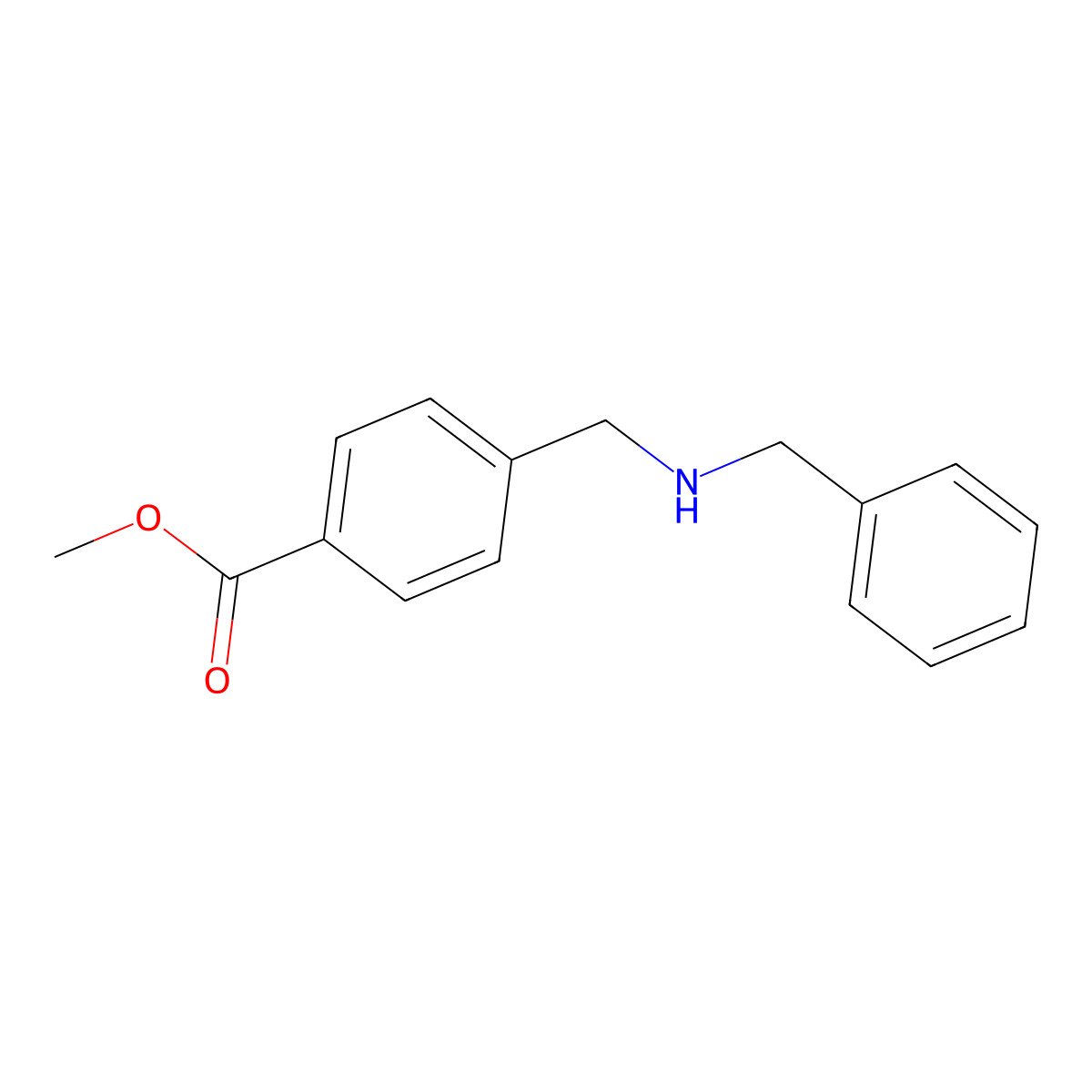 Methyl 4-((benzylamino)methyl)benzoate molecular structure, CAS 190655-55-1