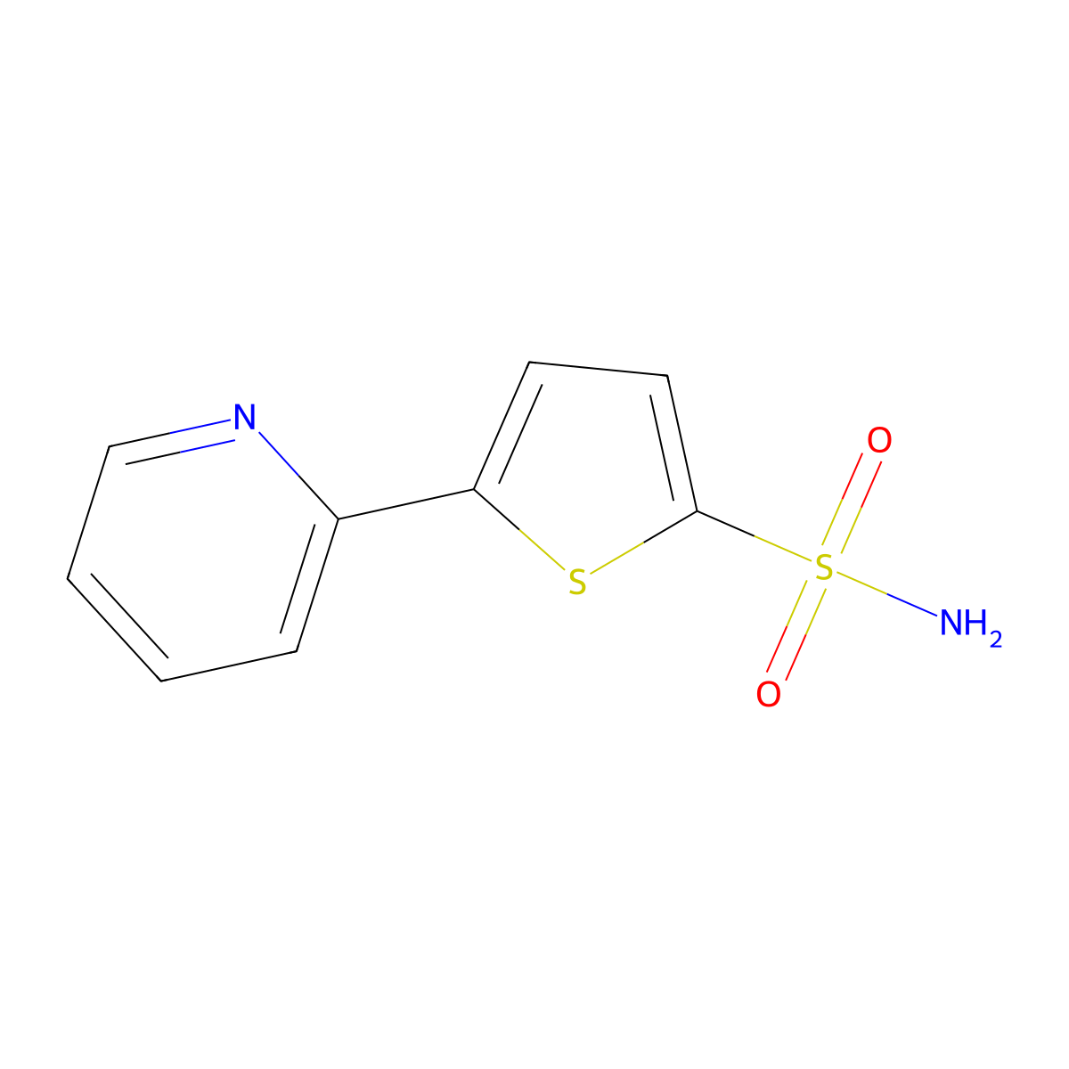 5-(2-Pyridinyl)-2-thiophenesulfonamide molecular structure, CAS 190659-63-3