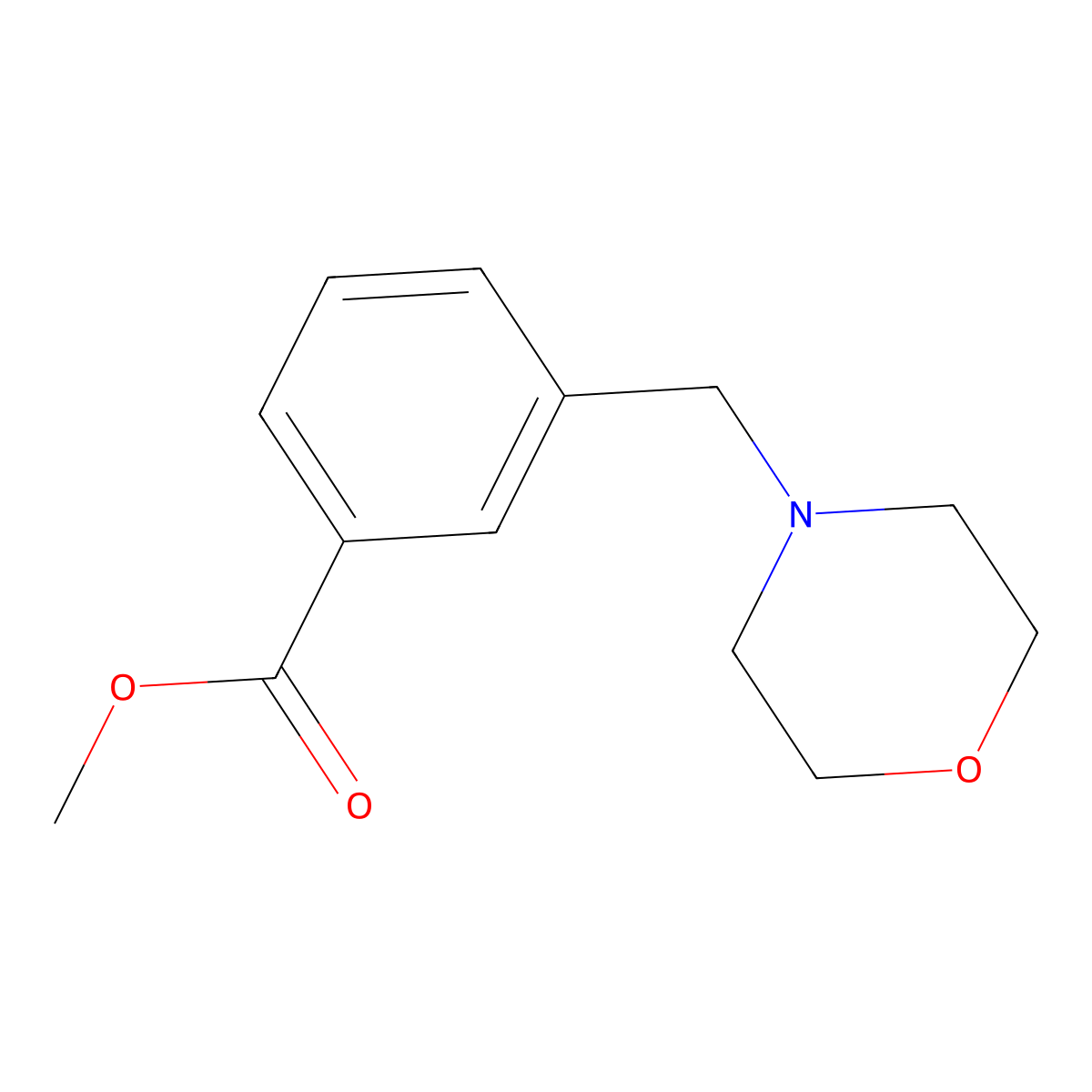 Methyl 3-(morpholin-4-ylmethyl)benzoate molecular structure, CAS 190660-95-8