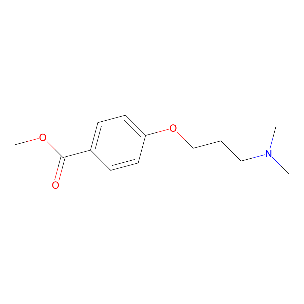 Methyl 4-[3-(dimethylamino)propoxy]benzoate molecular structure, CAS 190660-97-0