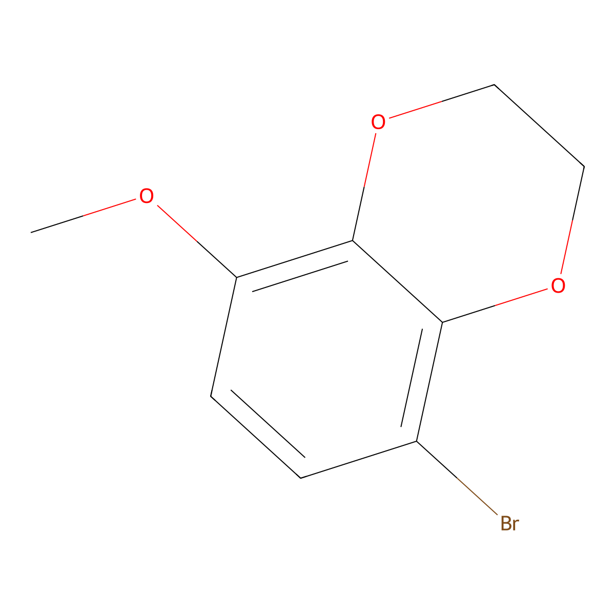 5-Bromo-8-methoxy-2,3-dihydrobenzo[B][1,4]dioxine molecular structure, CAS 190661-82-6