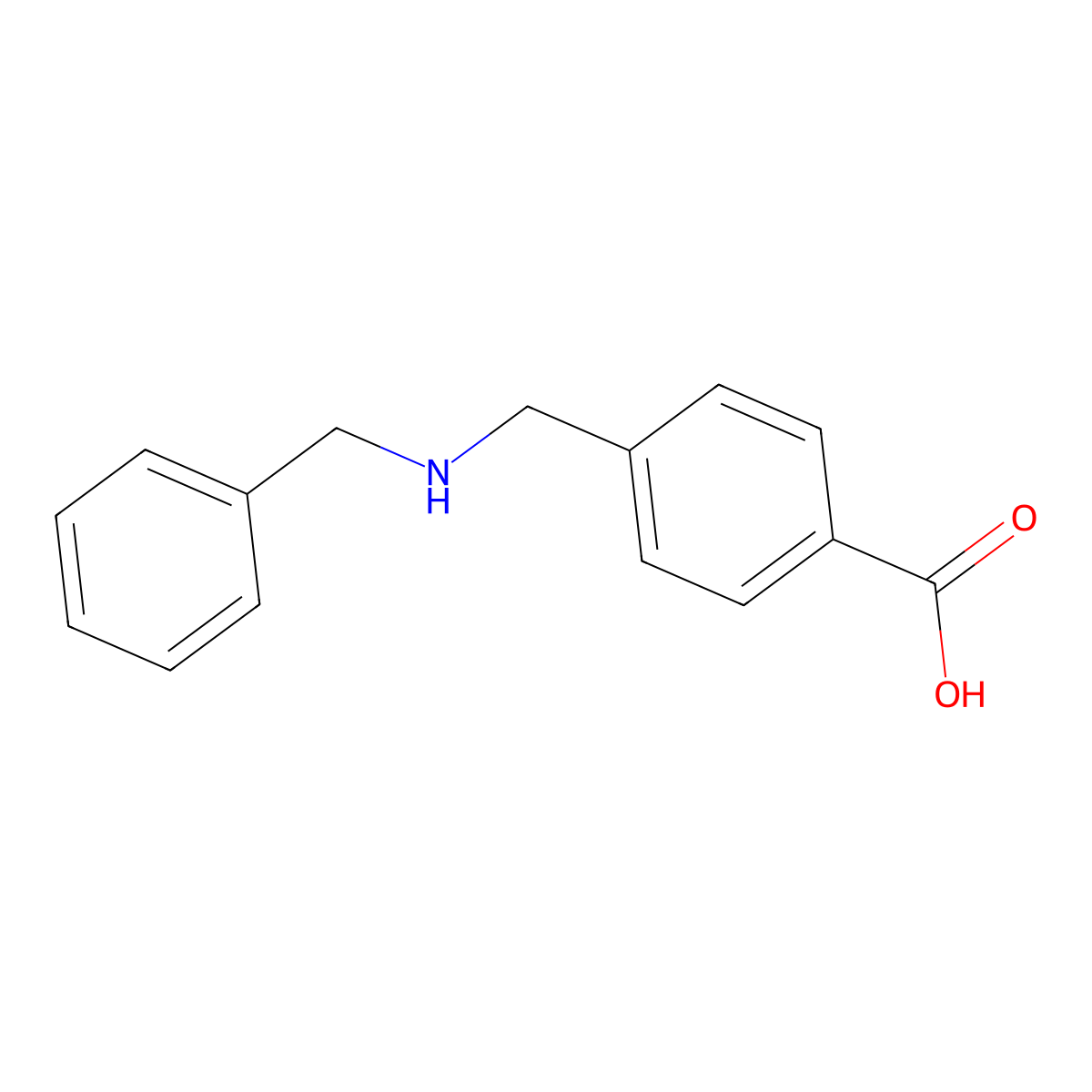 4-((Benzylamino)methyl)benzoic acid molecular structure, CAS 190662-37-4