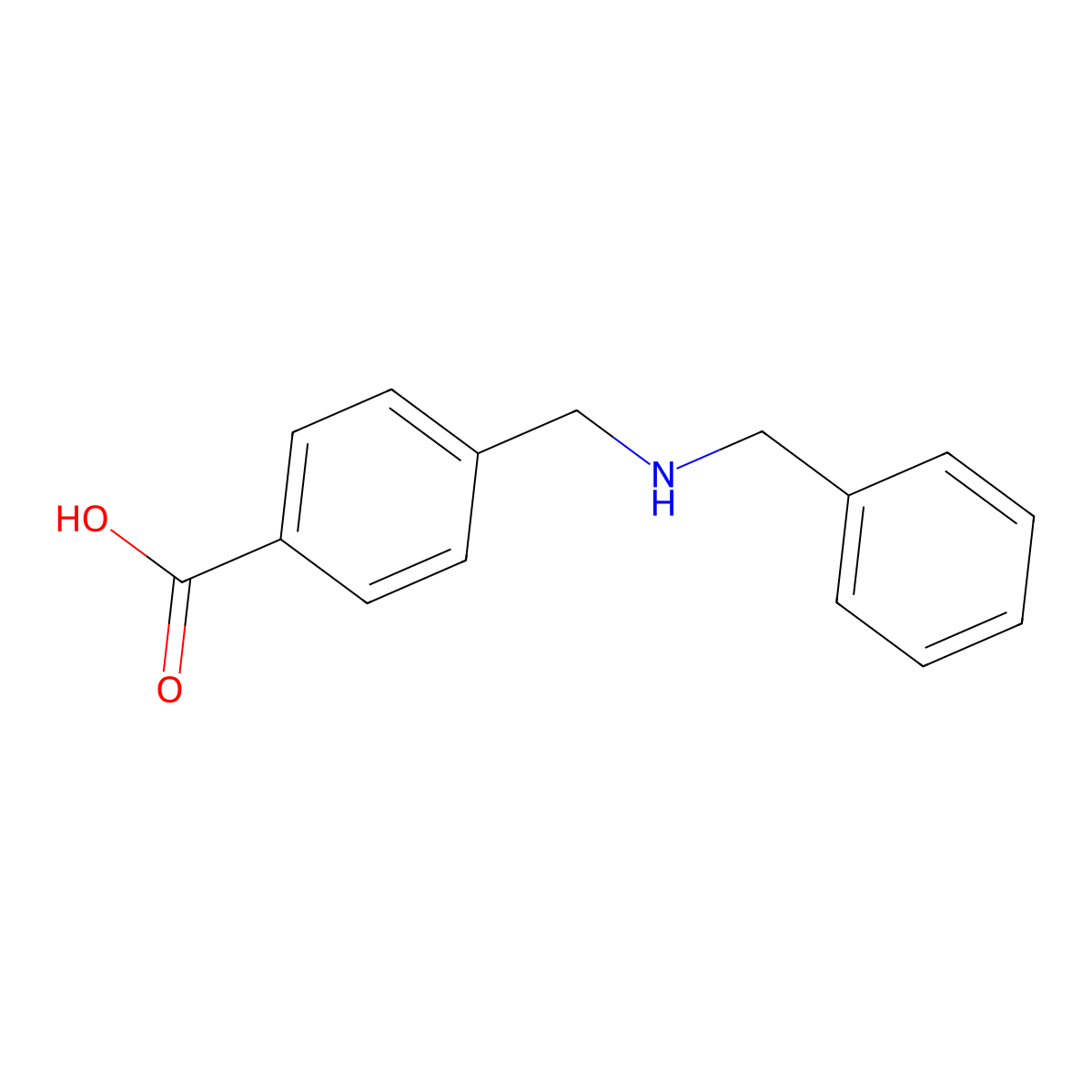 4-((Benzylamino)methyl)benzoic acid molecular structure, CAS 190662-37-4
