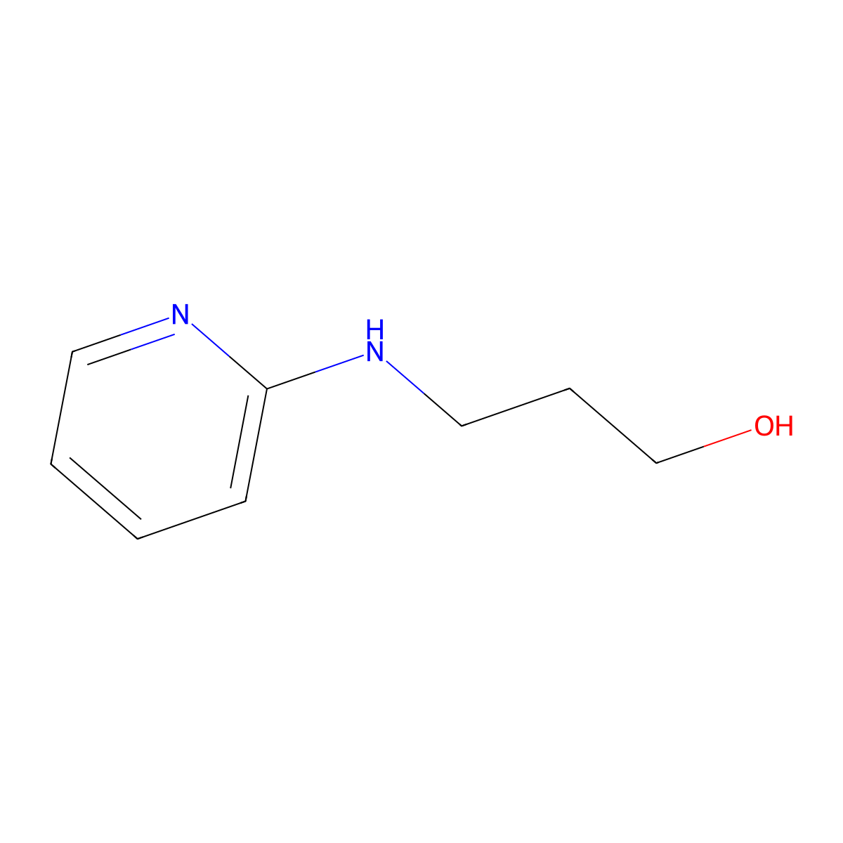 3-((Pyridin-2-yl)amino)propan-1-ol molecular structure, CAS 19068-80-5