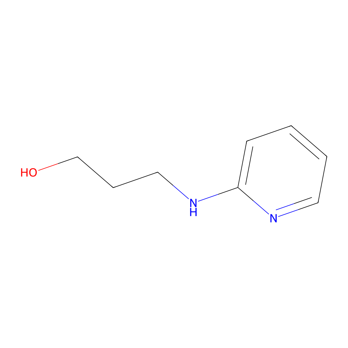 3-((Pyridin-2-yl)amino)propan-1-ol molecular structure, CAS 19068-80-5