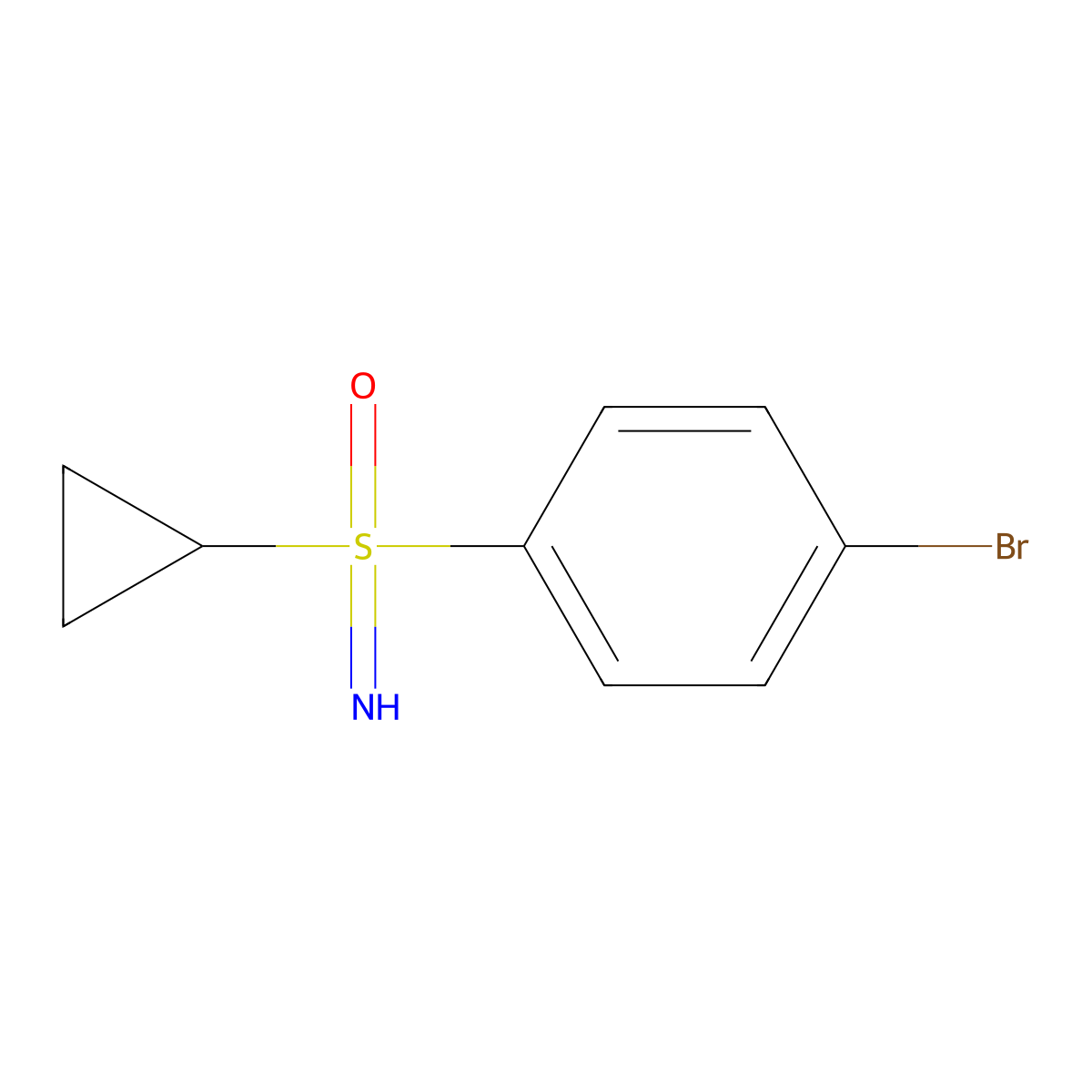 [(4-Bromophenyl)(cyclopropyl)imino-lambda6-sulfanyl]one molecular structure, CAS 1906860-50-1