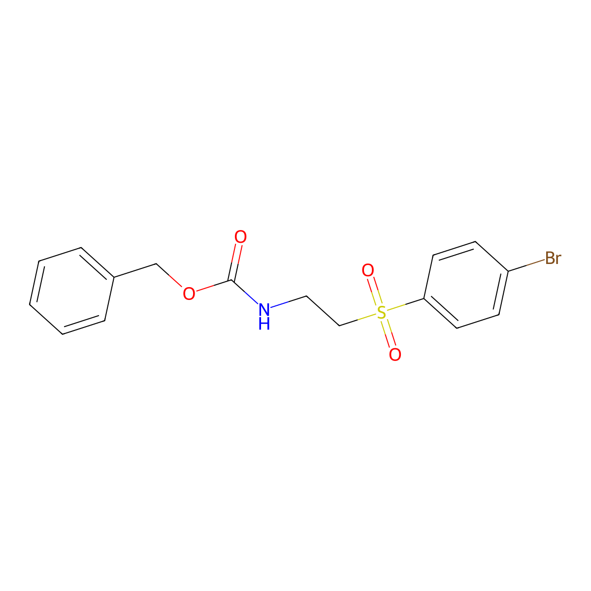 benzyl N-[2-(4-bromobenzenesulfonyl)ethyl]carbamate molecular structure, CAS 1906861-11-7