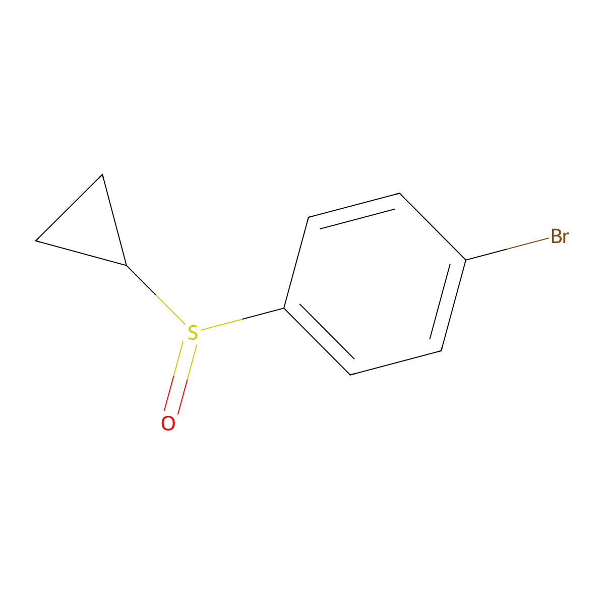 1-Bromo-4-(cyclopropylsulfinyl)benzene molecular structure, CAS 1906861-35-5