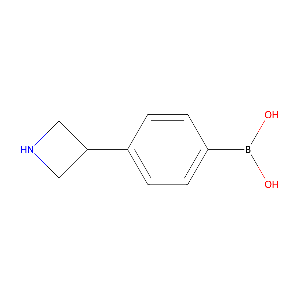 (4-(Azetidin-3-yl)phenyl)boronic acid molecular structure, CAS 1906861-55-9