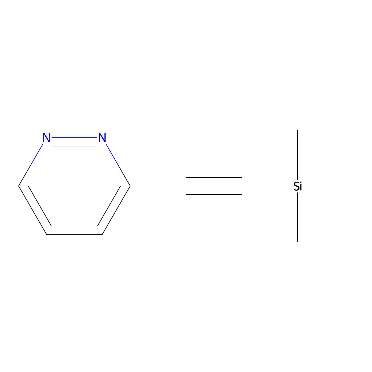 3-((Trimethylsilyl)ethynyl)pyridazine molecular structure, CAS 1906887-32-8