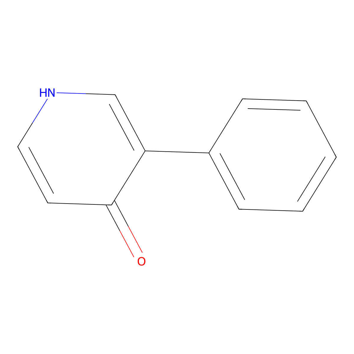 4-Hydroxy-3-phenylpyridine molecular structure, CAS 19069-62-6
