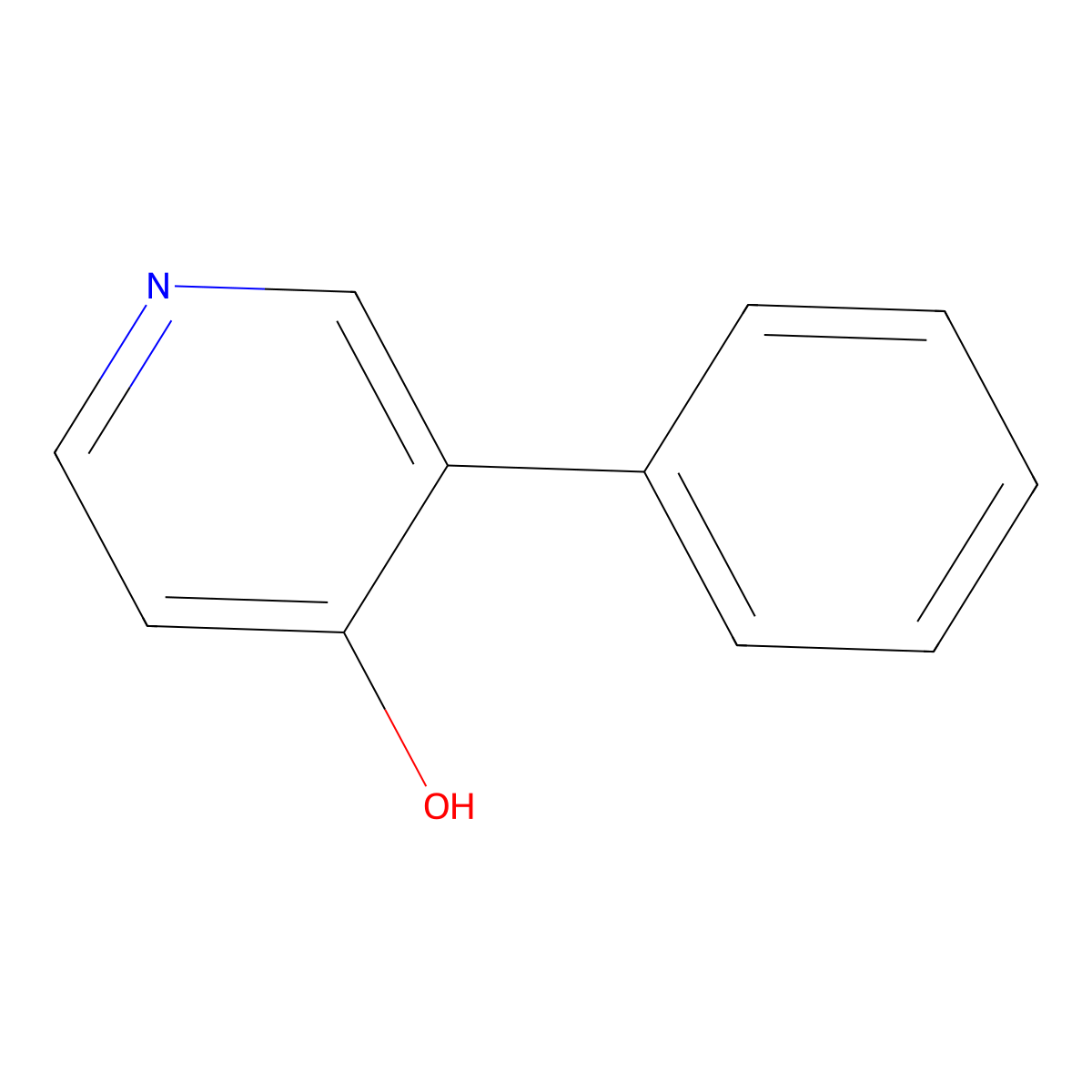 4-Hydroxy-3-phenylpyridine molecular structure, CAS 19069-62-6