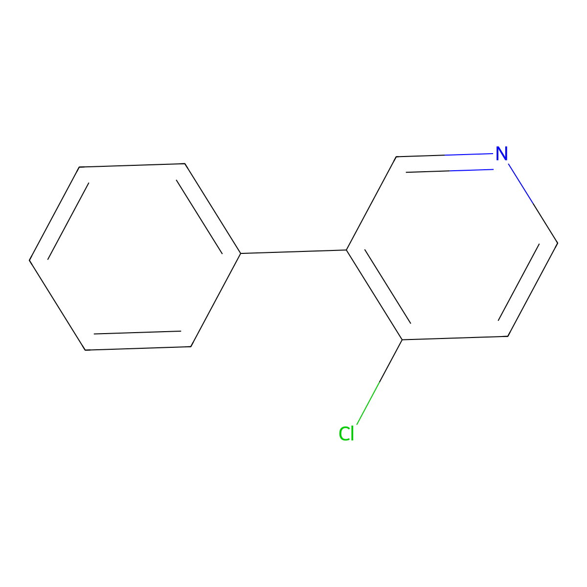 4-Chloro-3-phenylpyridine molecular structure, CAS 19069-63-7