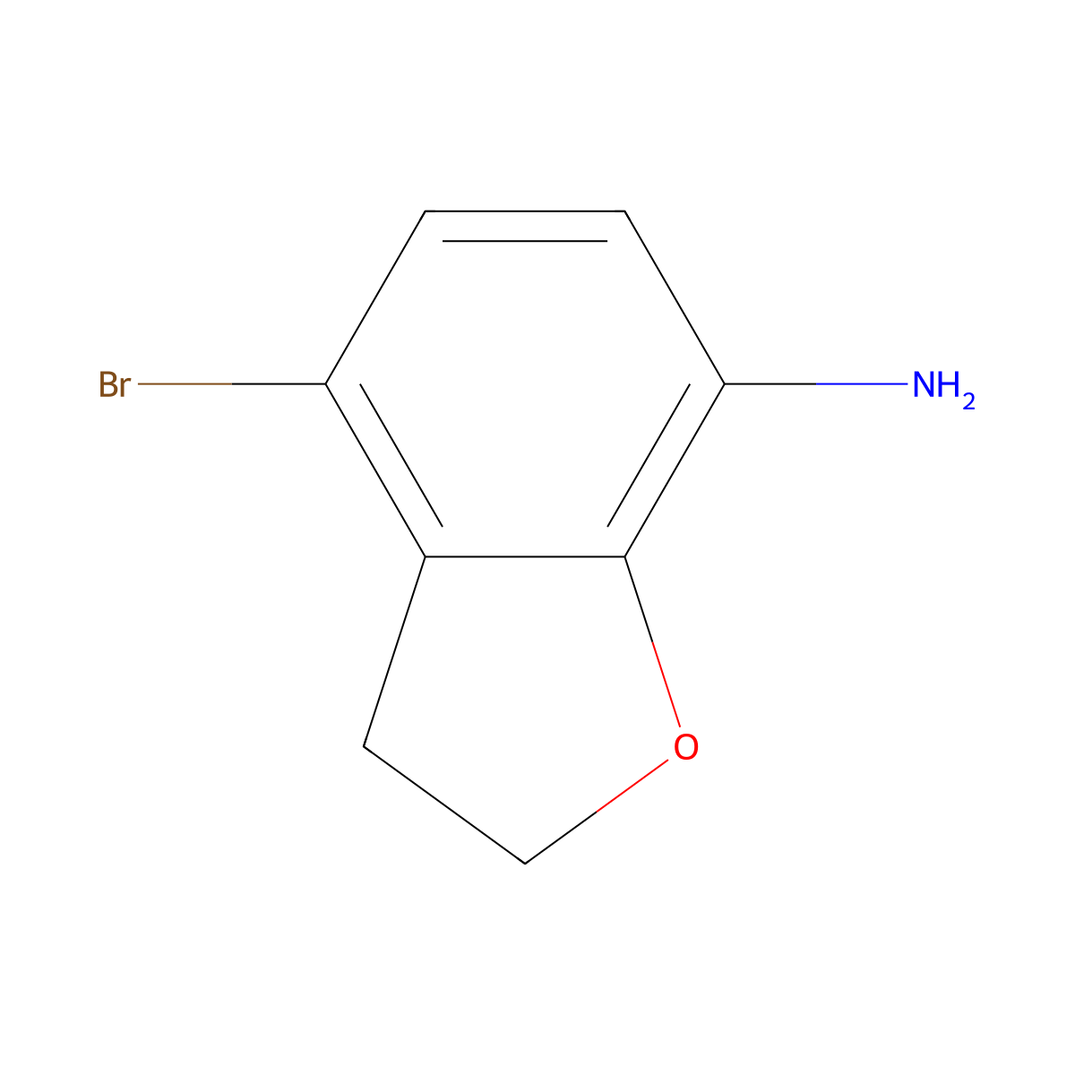 4-Bromo-2,3-dihydrobenzofuran-7-amine molecular structure, CAS 1906935-63-4