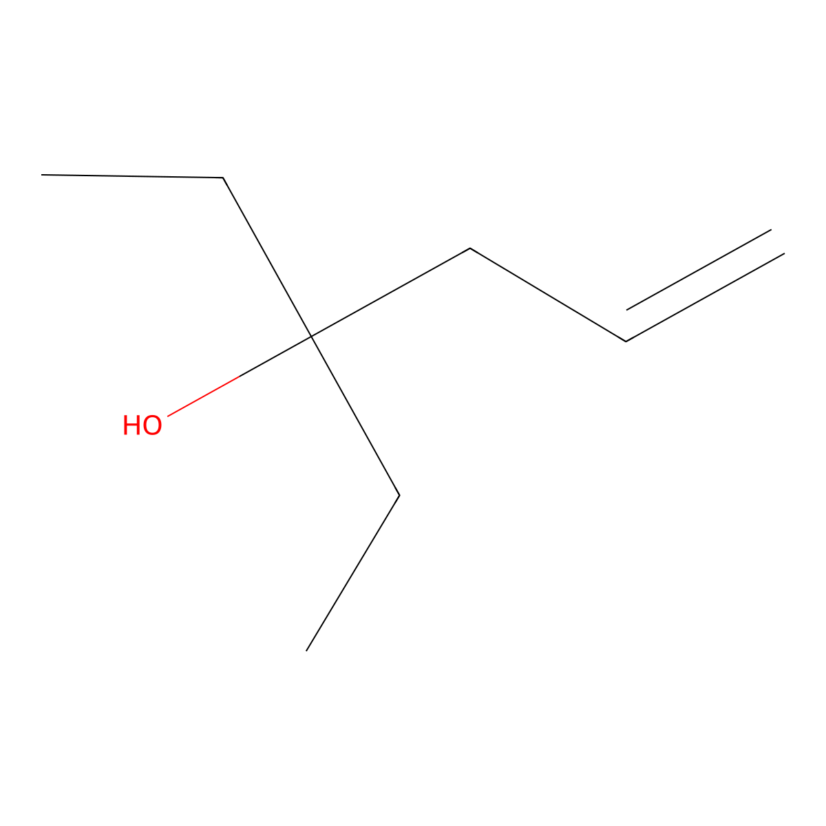 3-Ethyl-5-hexen-3-ol molecular structure, CAS 1907-46-6