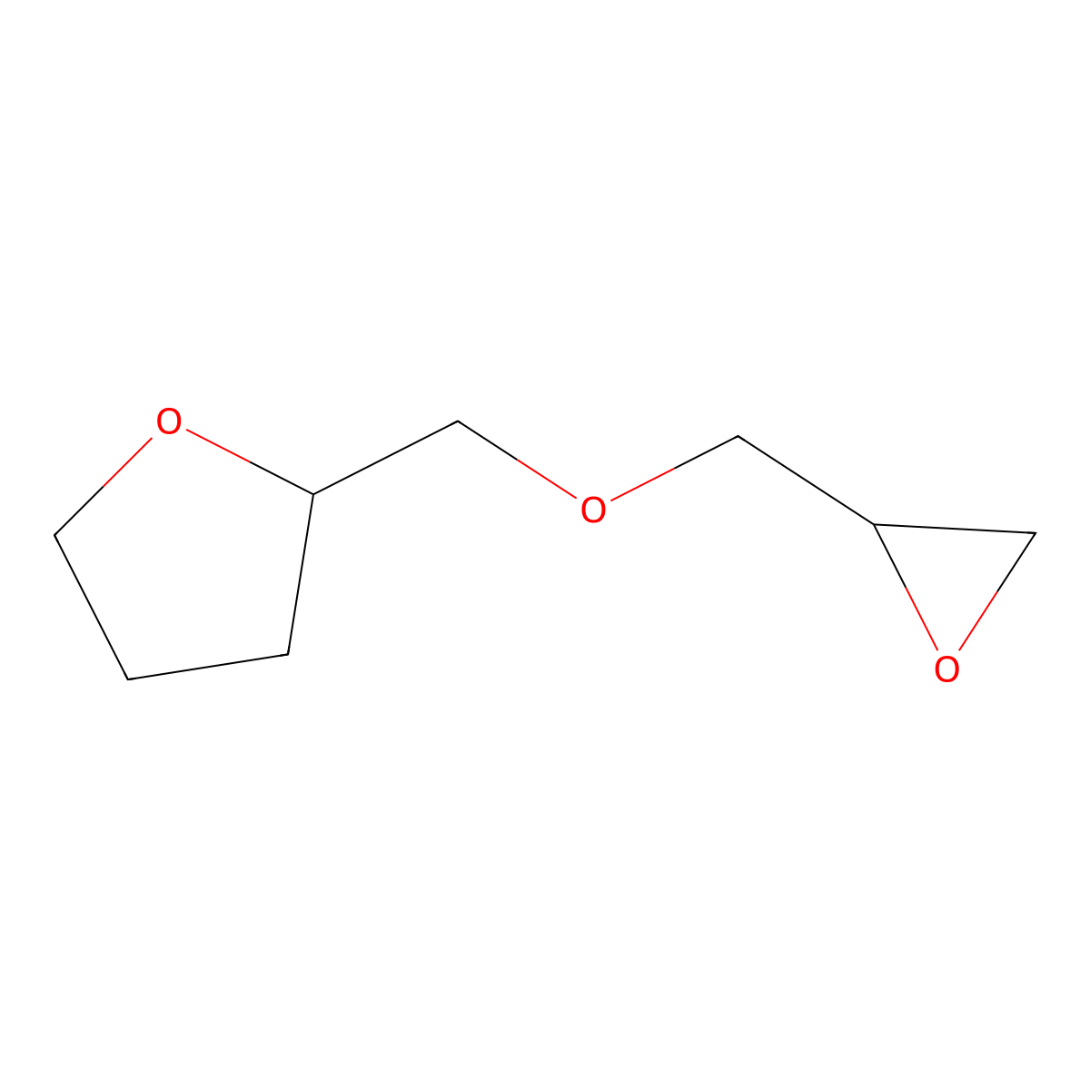 2-[(2,3-Epoxypropoxy)methyl]tetrahydrofuran molecular structure, CAS 19070-63-4